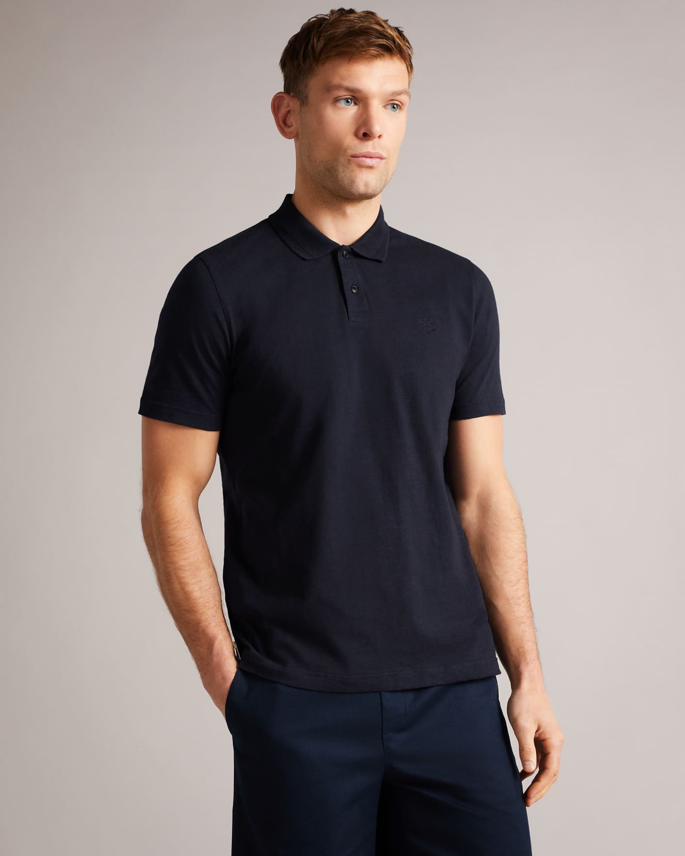 Navy Short Sleeve Polo Shirt Ted Baker