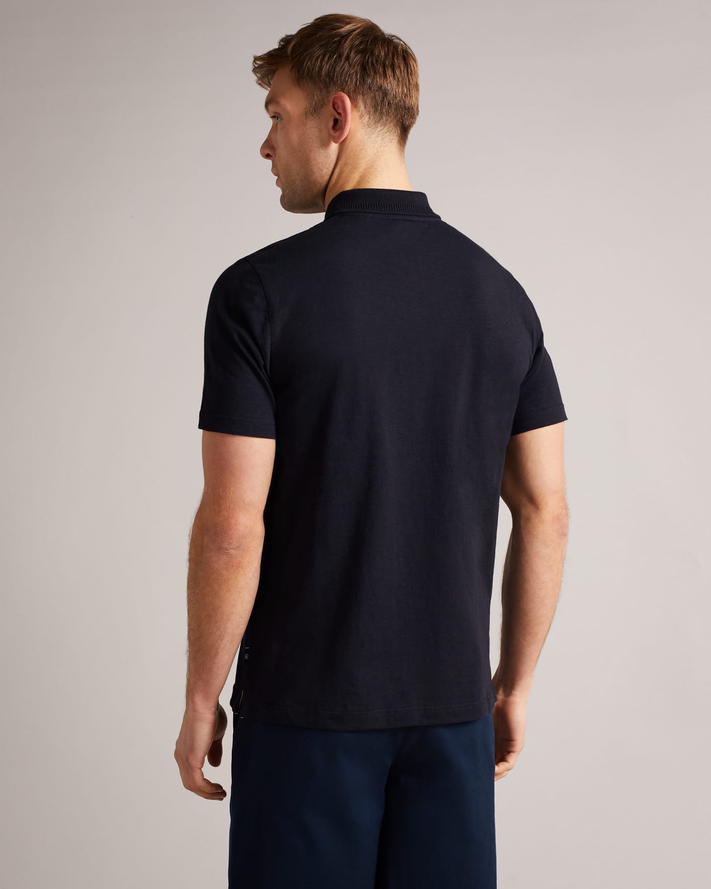 Navy Short Sleeve Polo Shirt Ted Baker