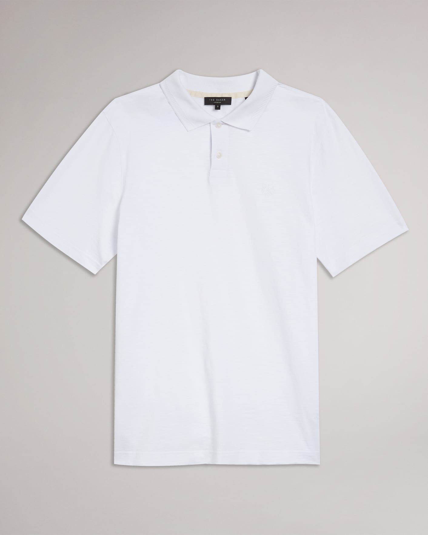 White Short Sleeve Polo Shirt Ted Baker