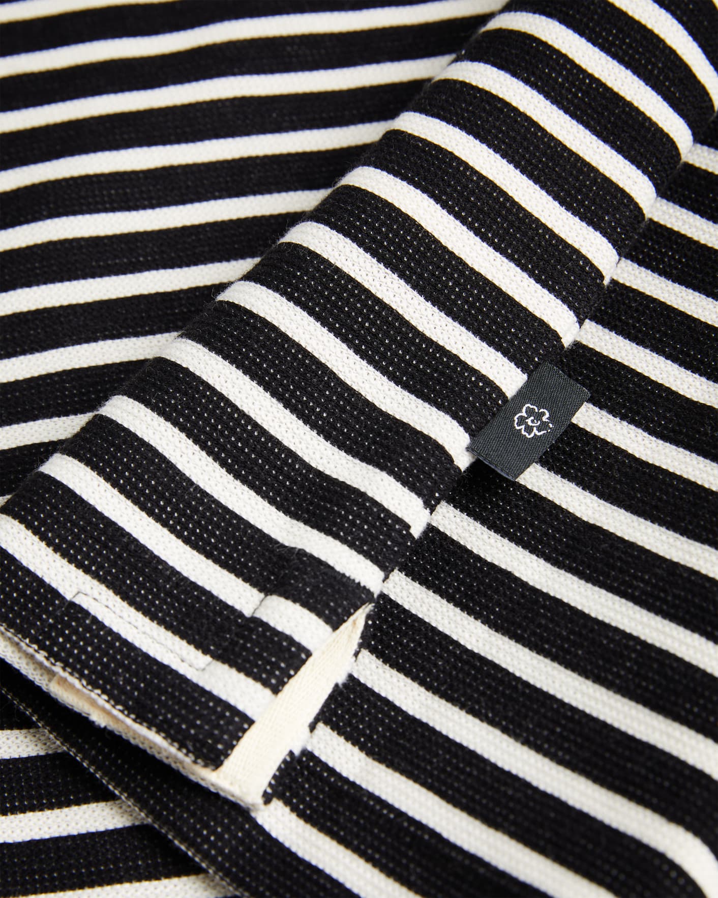 Black Long Sleeve Striped Polo Ted Baker