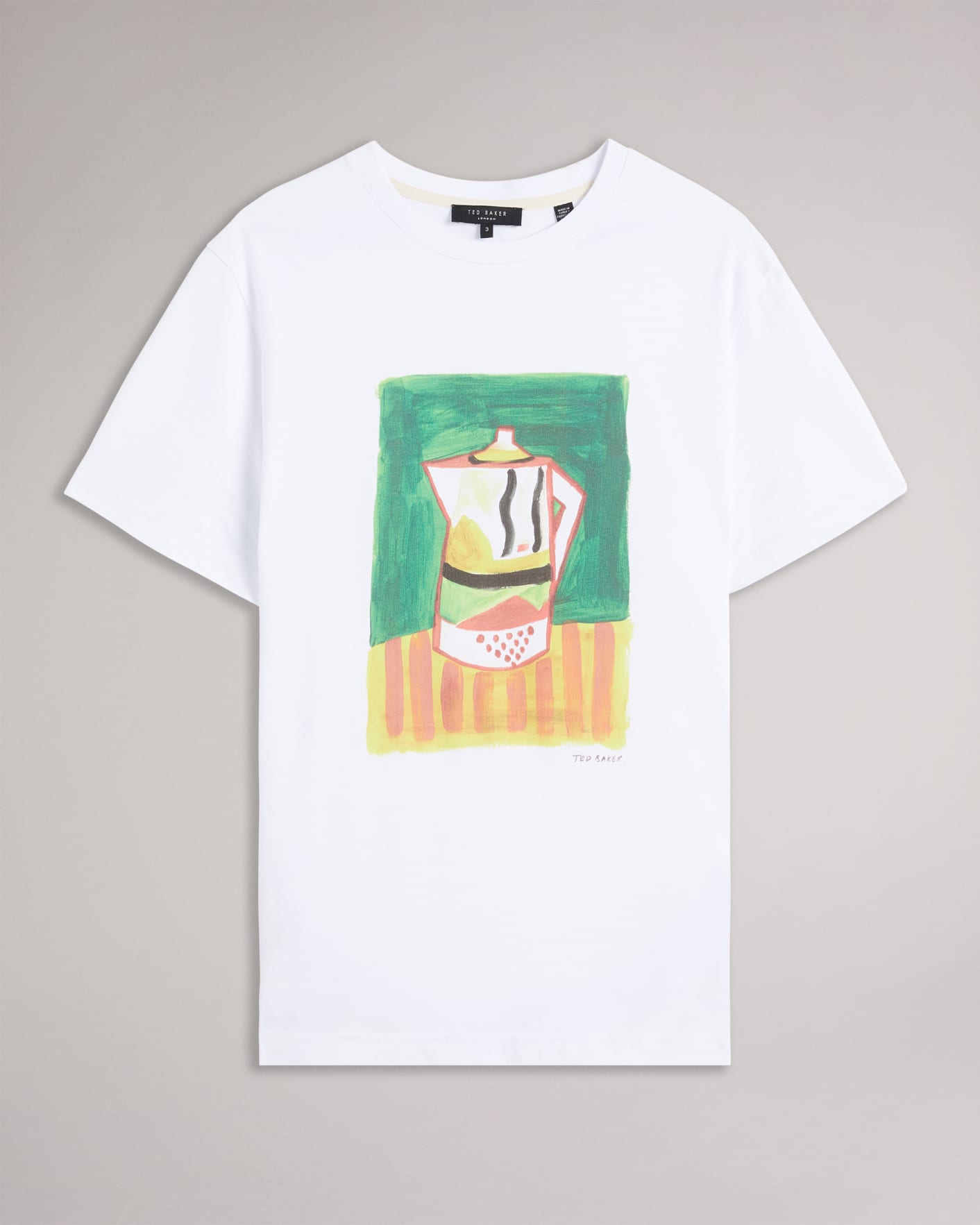 White Short Sleeve Graphic T-shirt Ted Baker