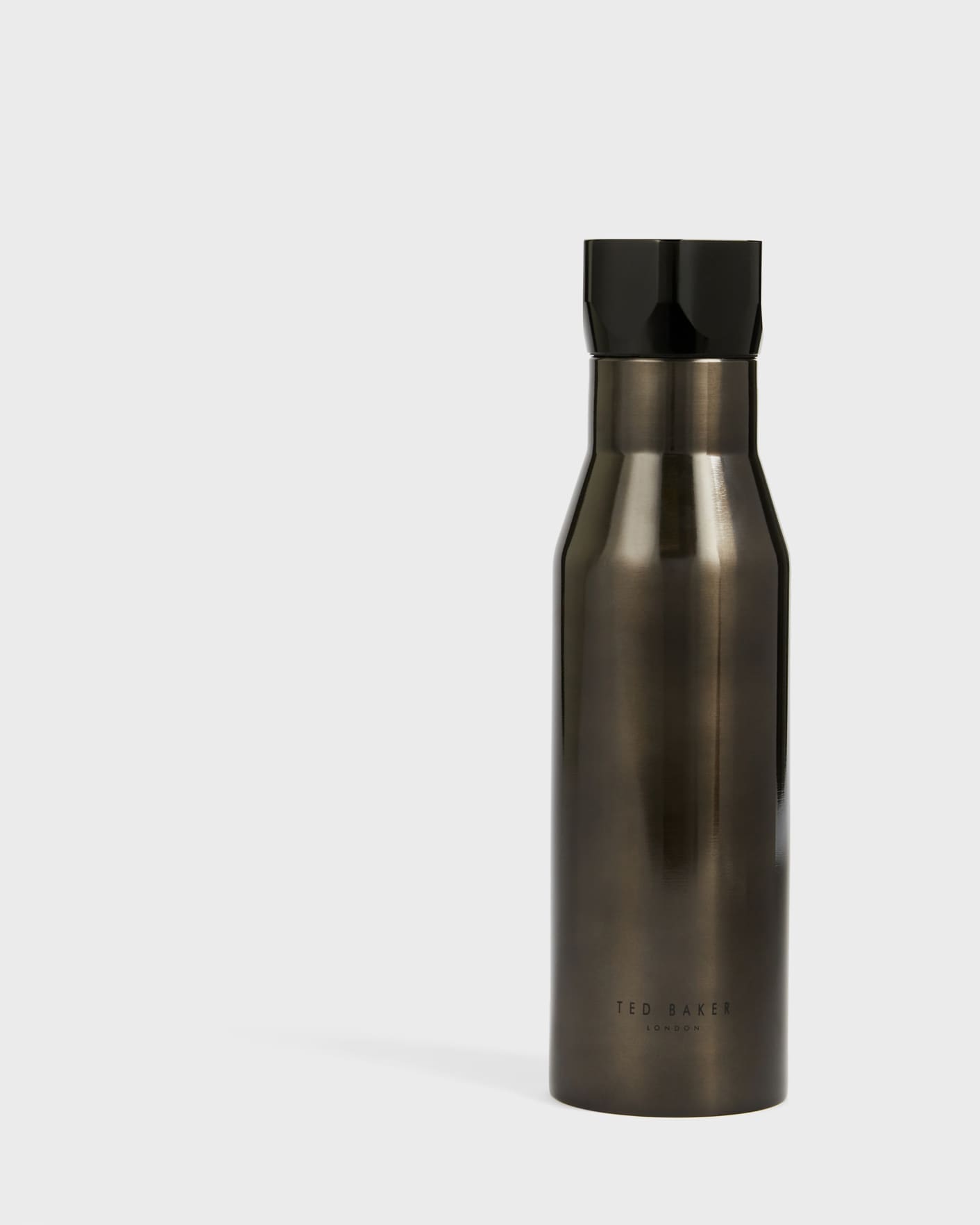 Black Stainless Steel Water Bottle 425ml Ted Baker