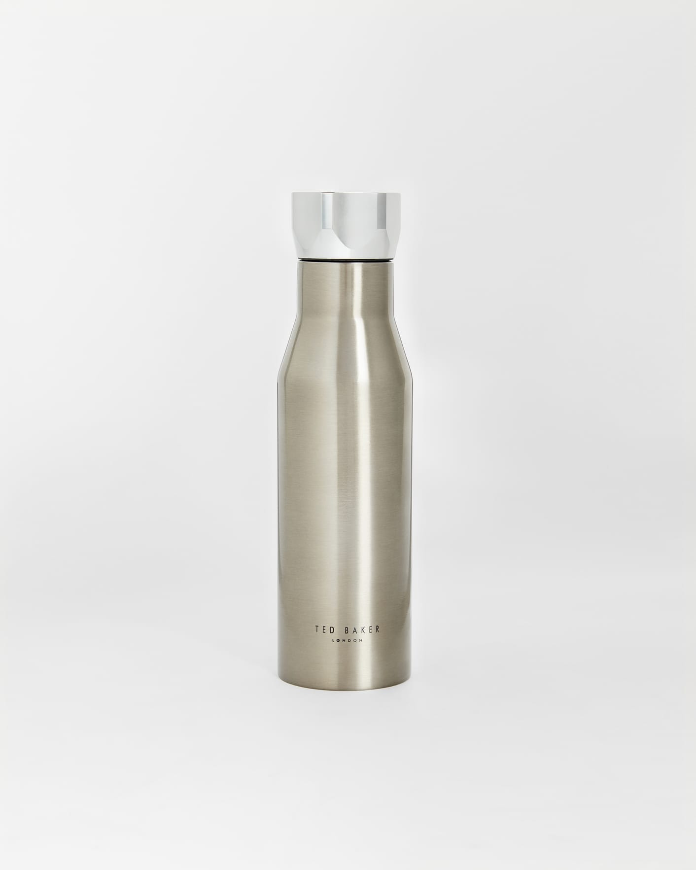 Silver Stainless Steel Water Bottle 425ml Ted Baker