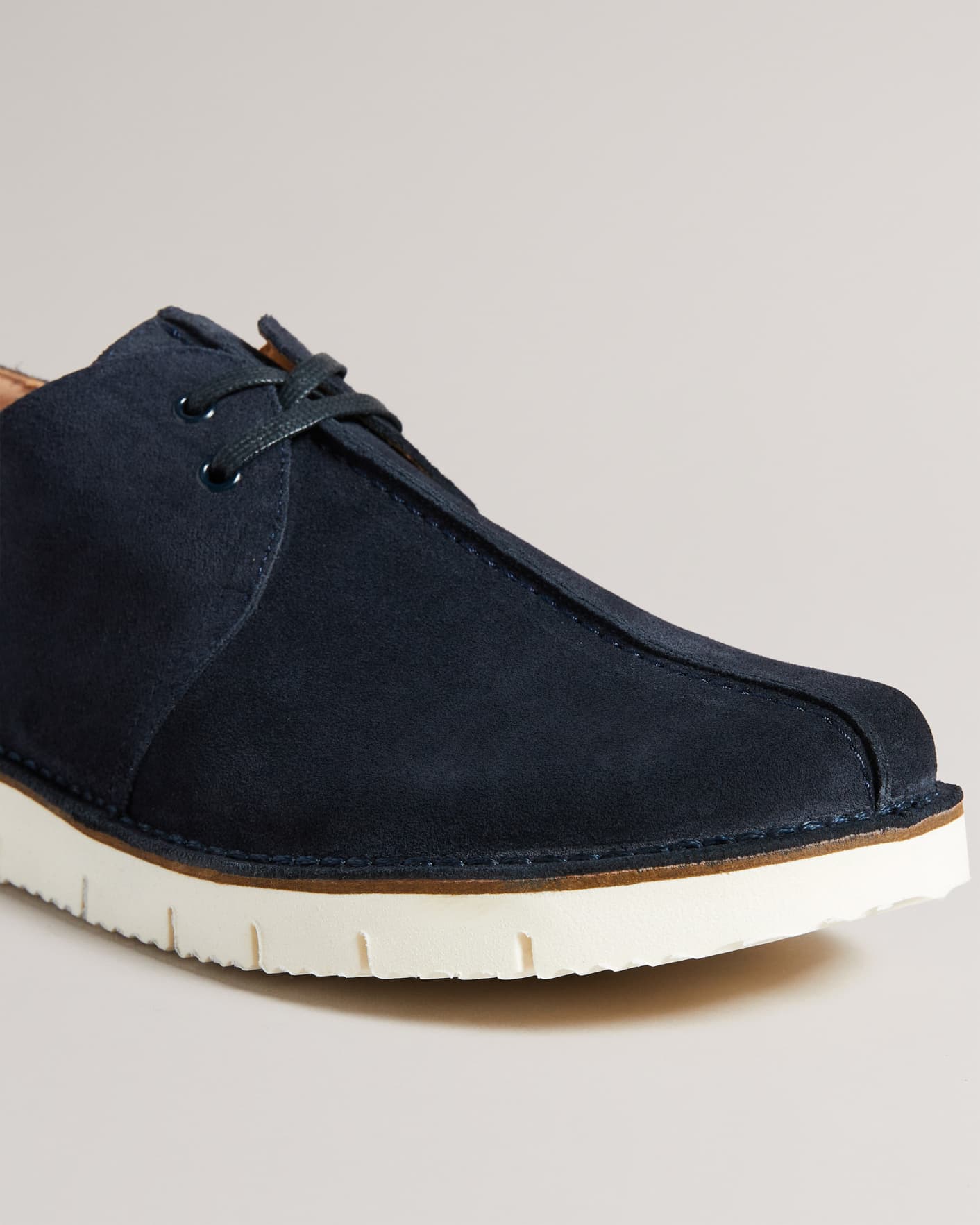 Navy Suede Lace Up Shoes Ted Baker