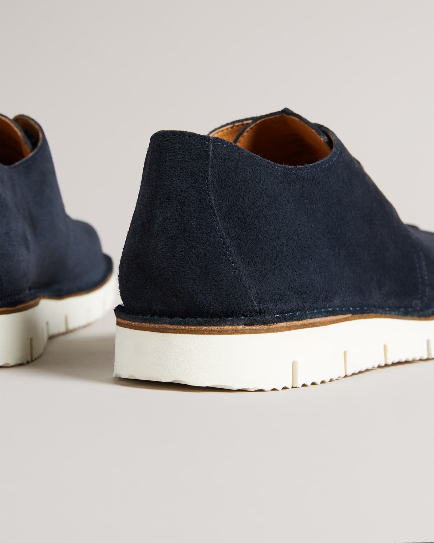 Navy Suede Lace Up Shoes Ted Baker