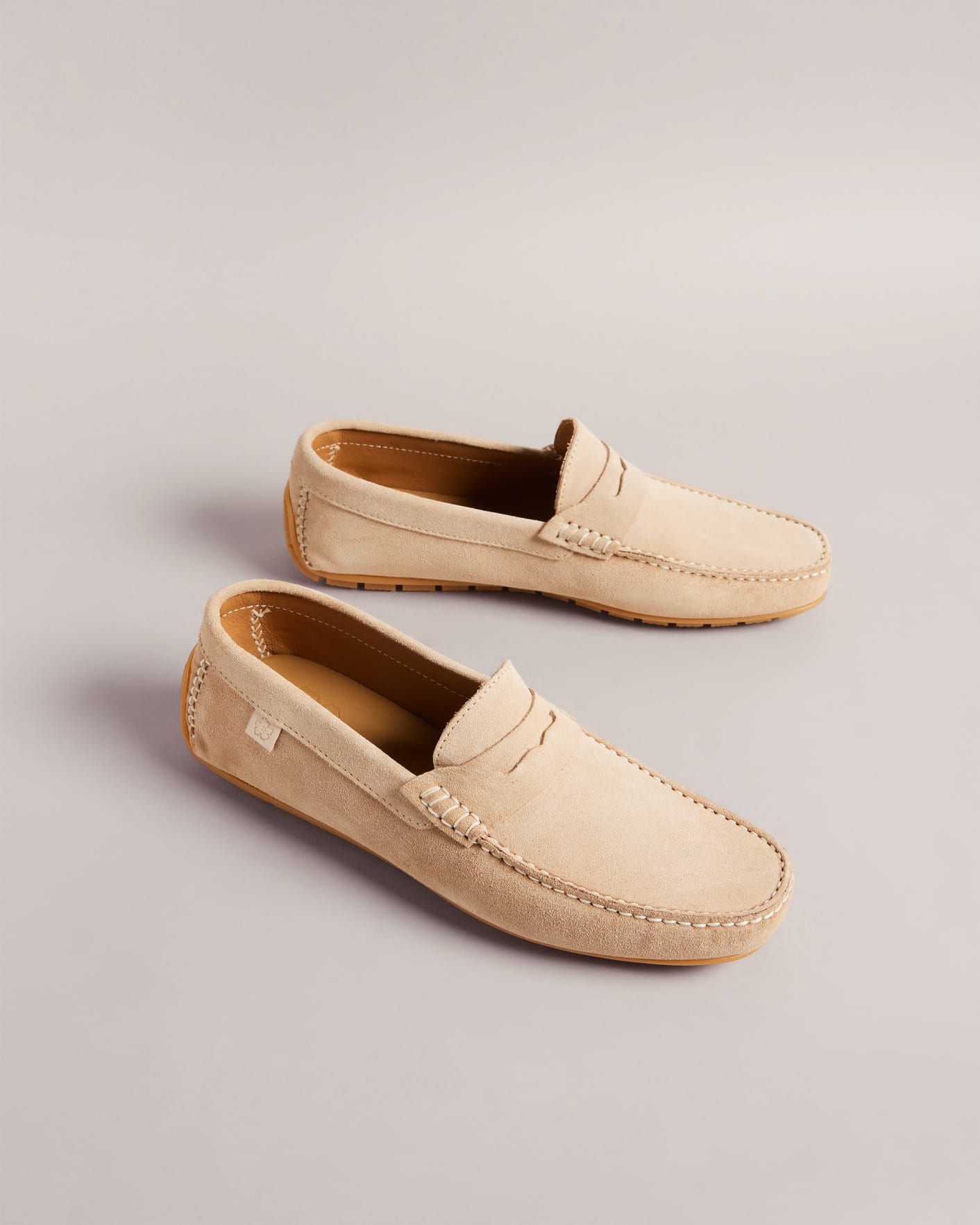 Natural Suede Driving Shoes Ted Baker