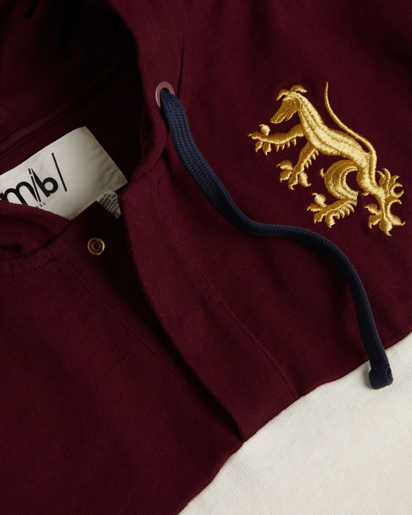 Maroon MIB Hooded Rugby Shirt Ted Baker