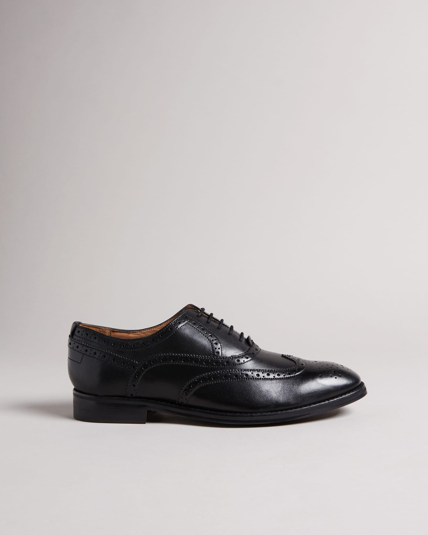 Black Formal Leather Brogue Shoes Ted Baker