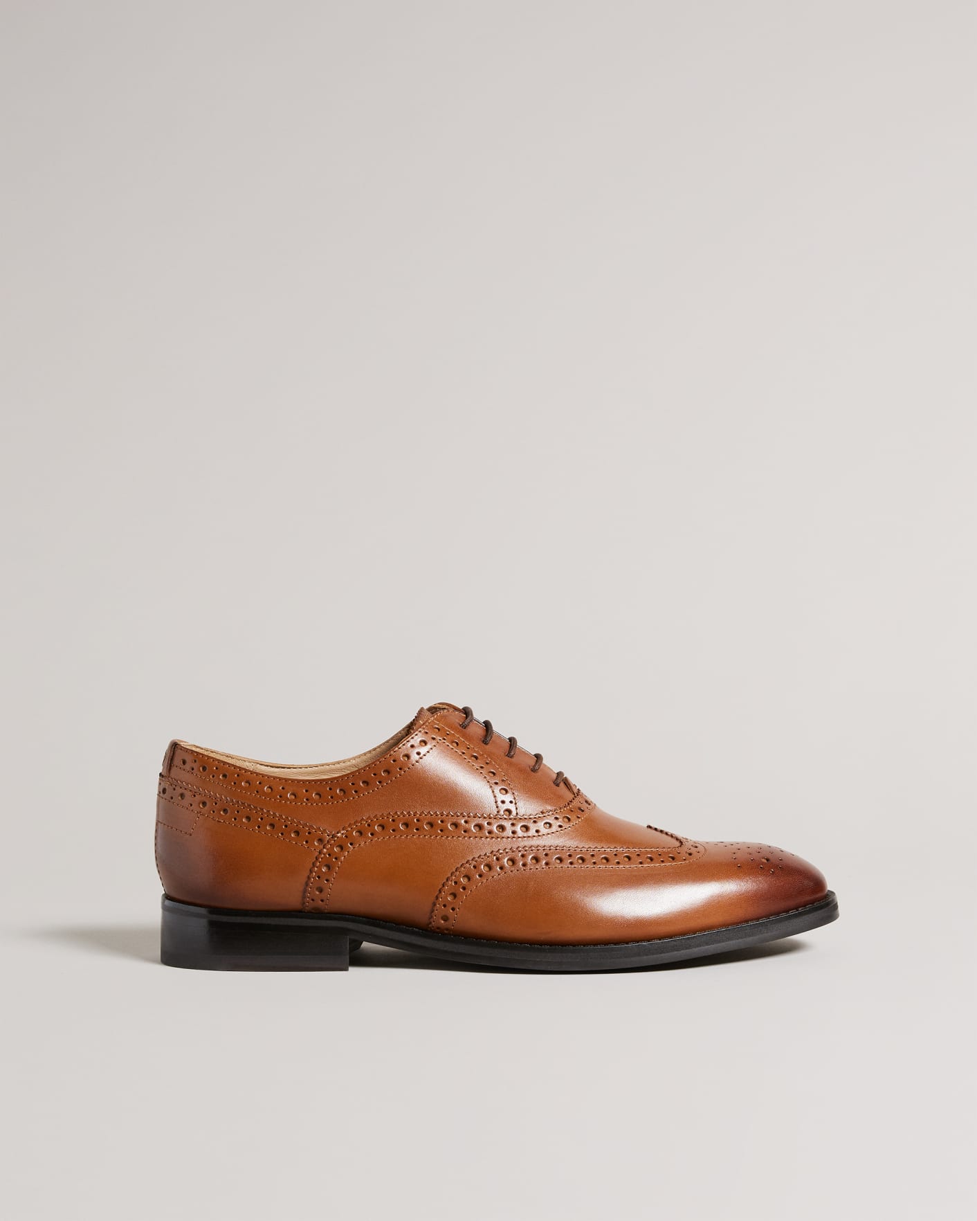 Tan Formal Leather Brogue Shoes Ted Baker