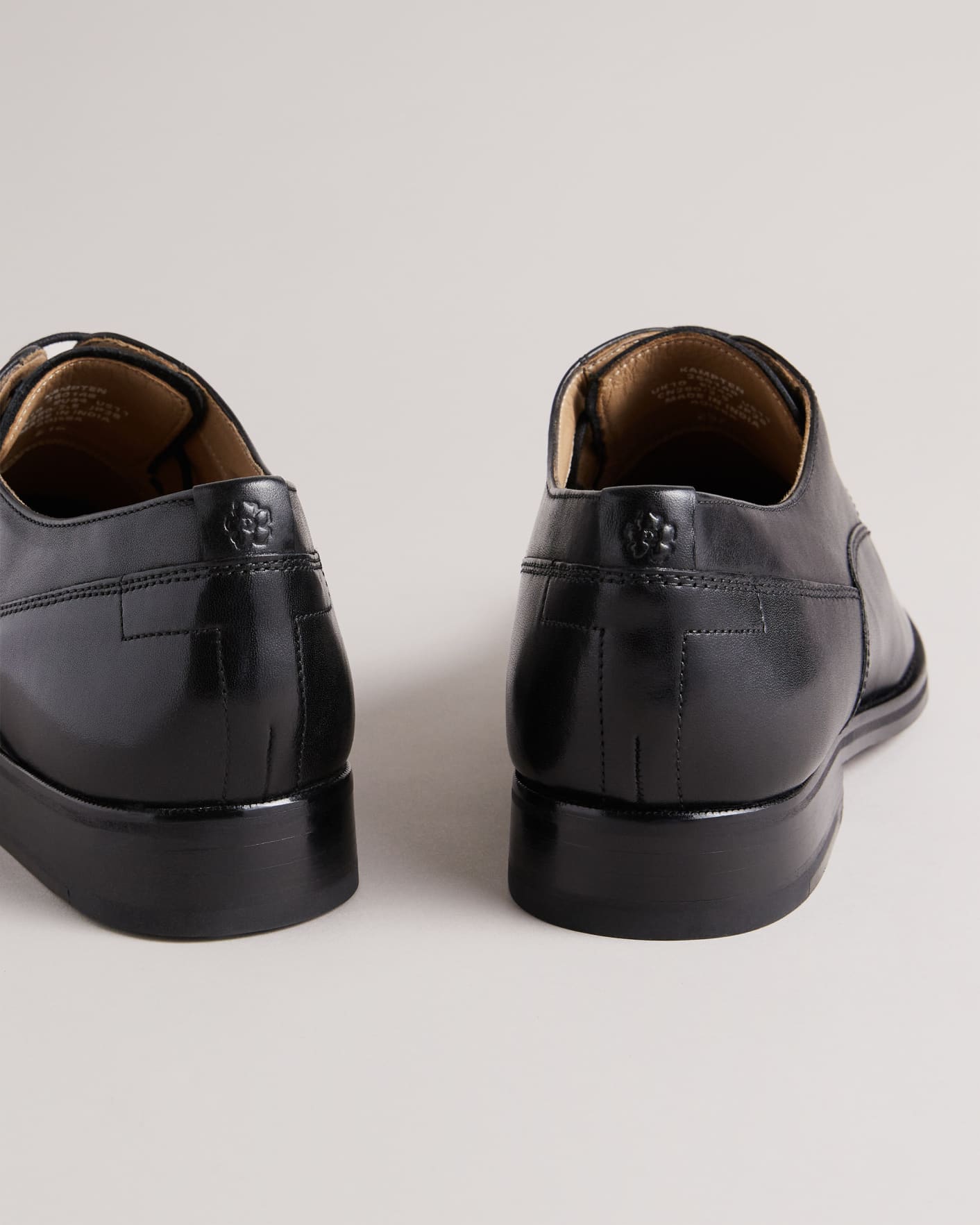 Black Formal Leather Derby Shoes Ted Baker