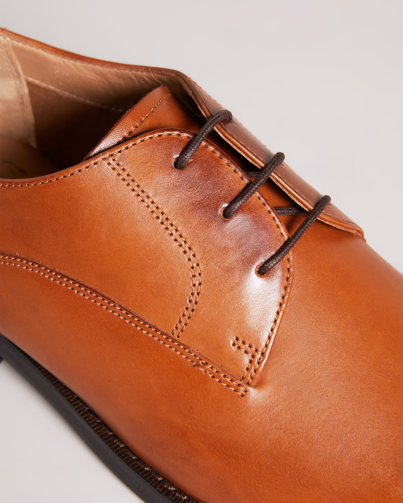 Tan Formal Leather Derby Shoes Ted Baker