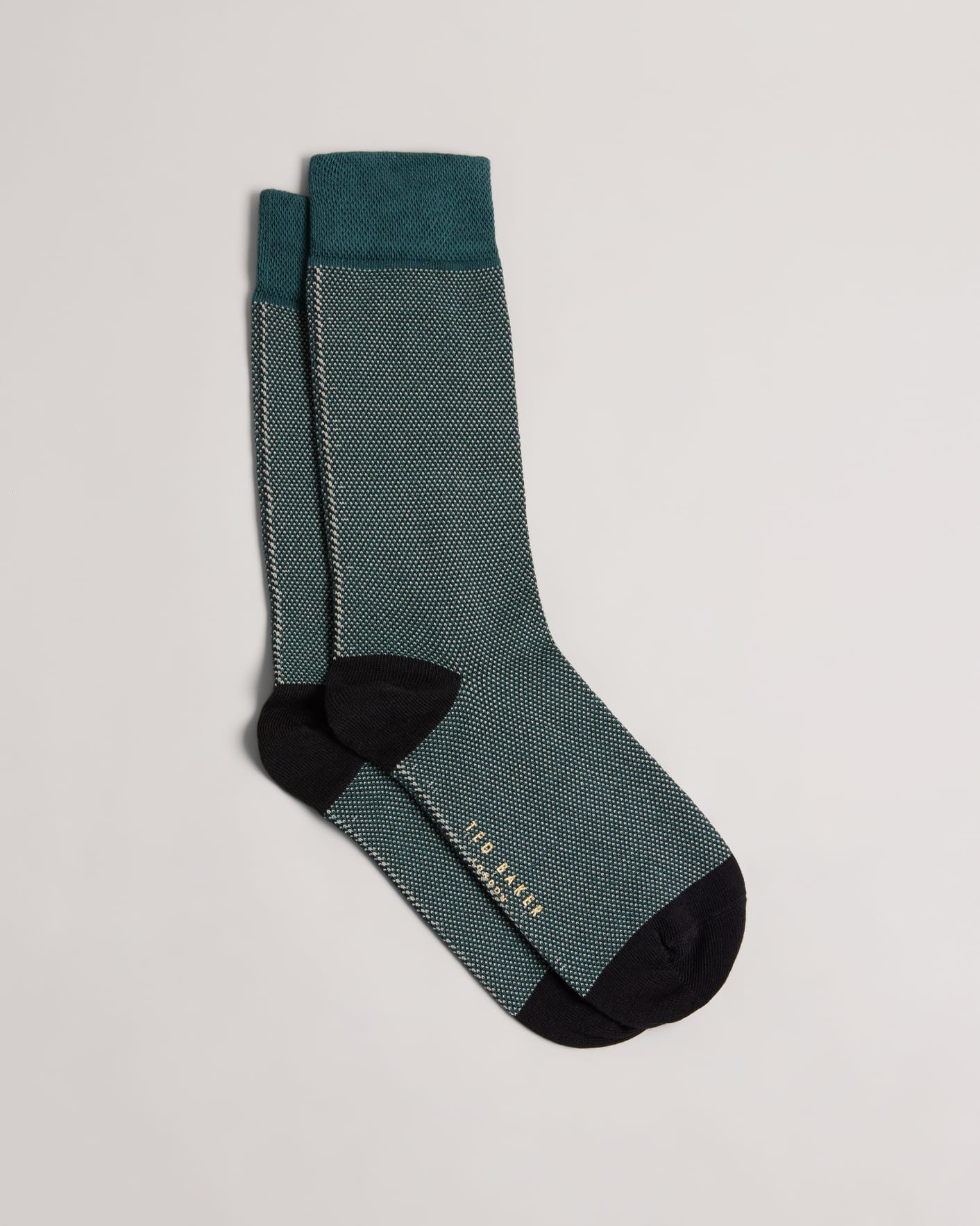Dark Green Semi Plain Socks Ted Baker