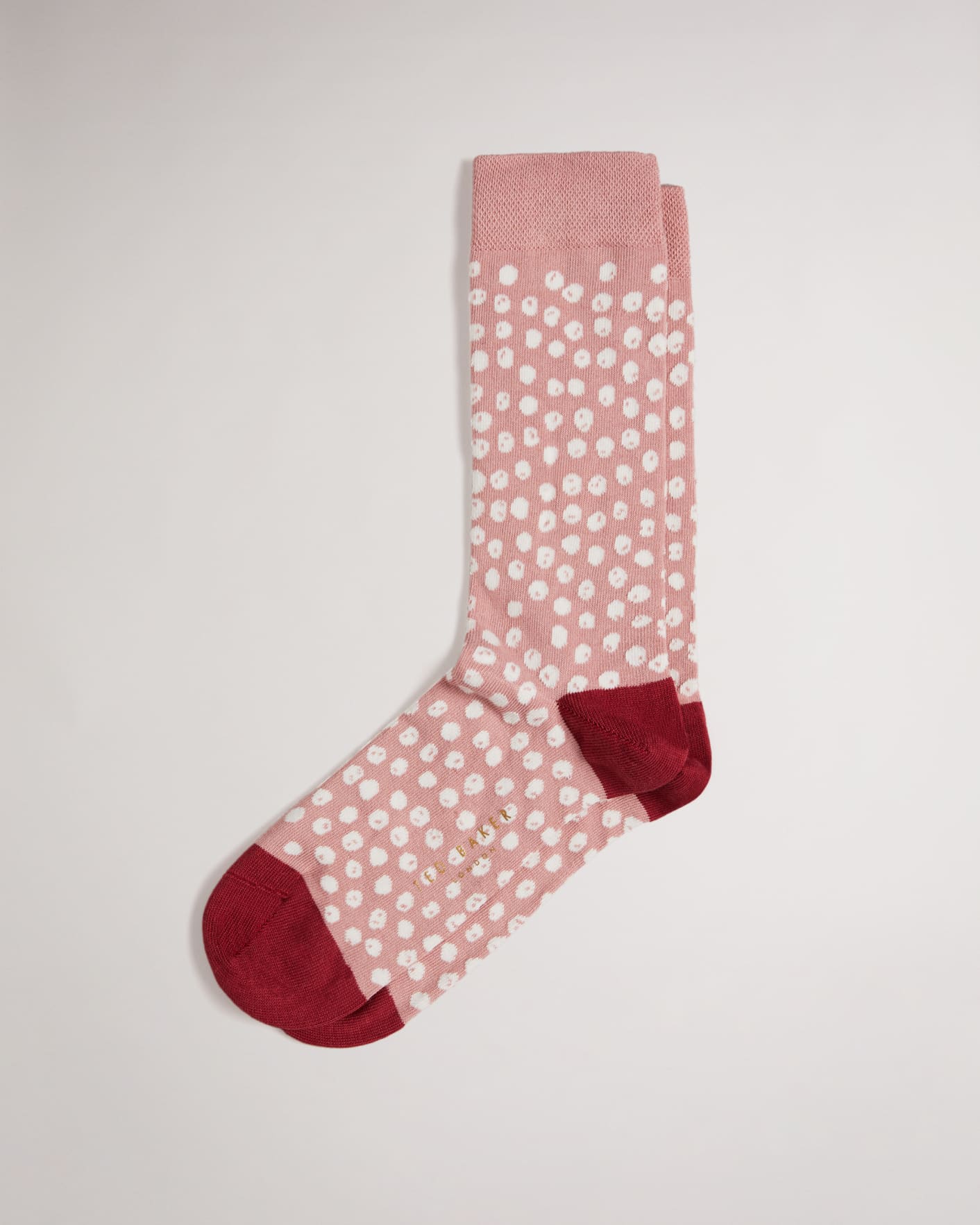 Light Pink Hand Painted Spot Socks Ted Baker