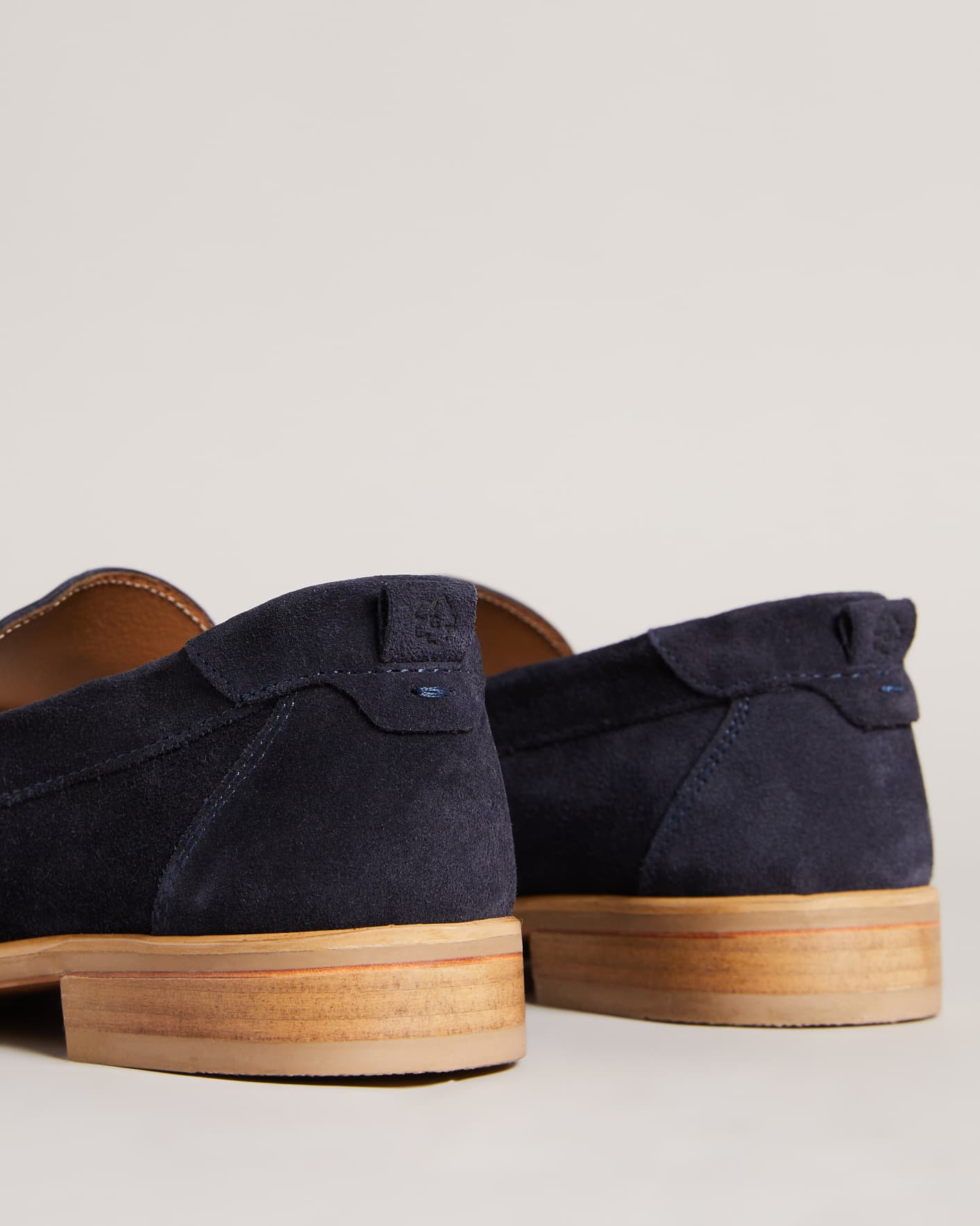 Navy Suede Moccasin Shoes Ted Baker