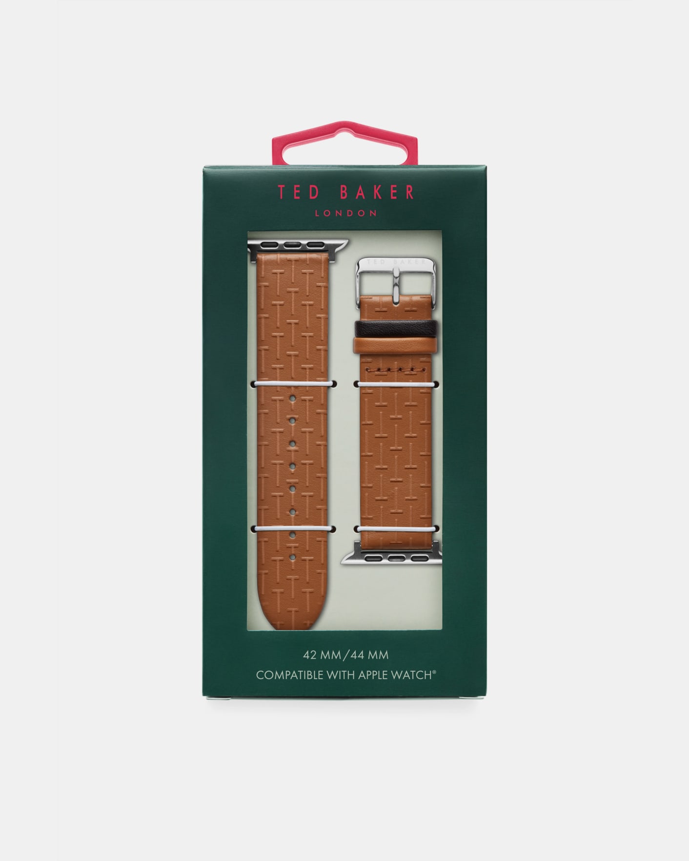 Tan Embossed Leather Apple Watch Strap Ted Baker