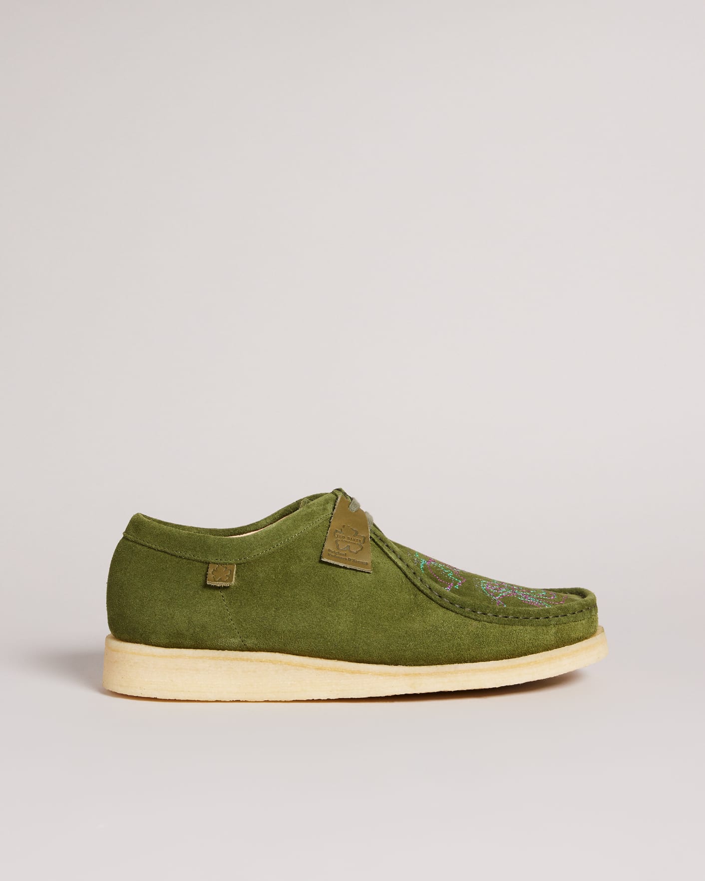 Verde oscuro Zapatos Ante Bordado Magnolia Ted Baker