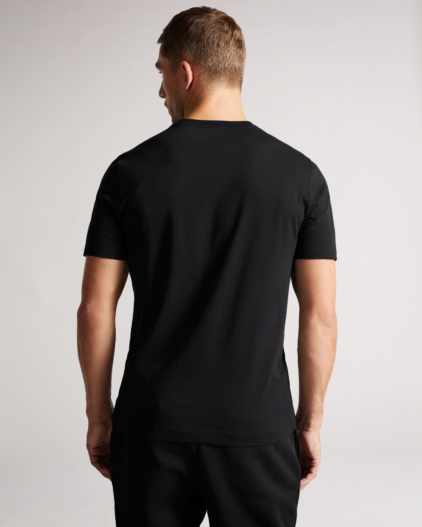 Black Short Sleeve Plain T Shirt Ted Baker
