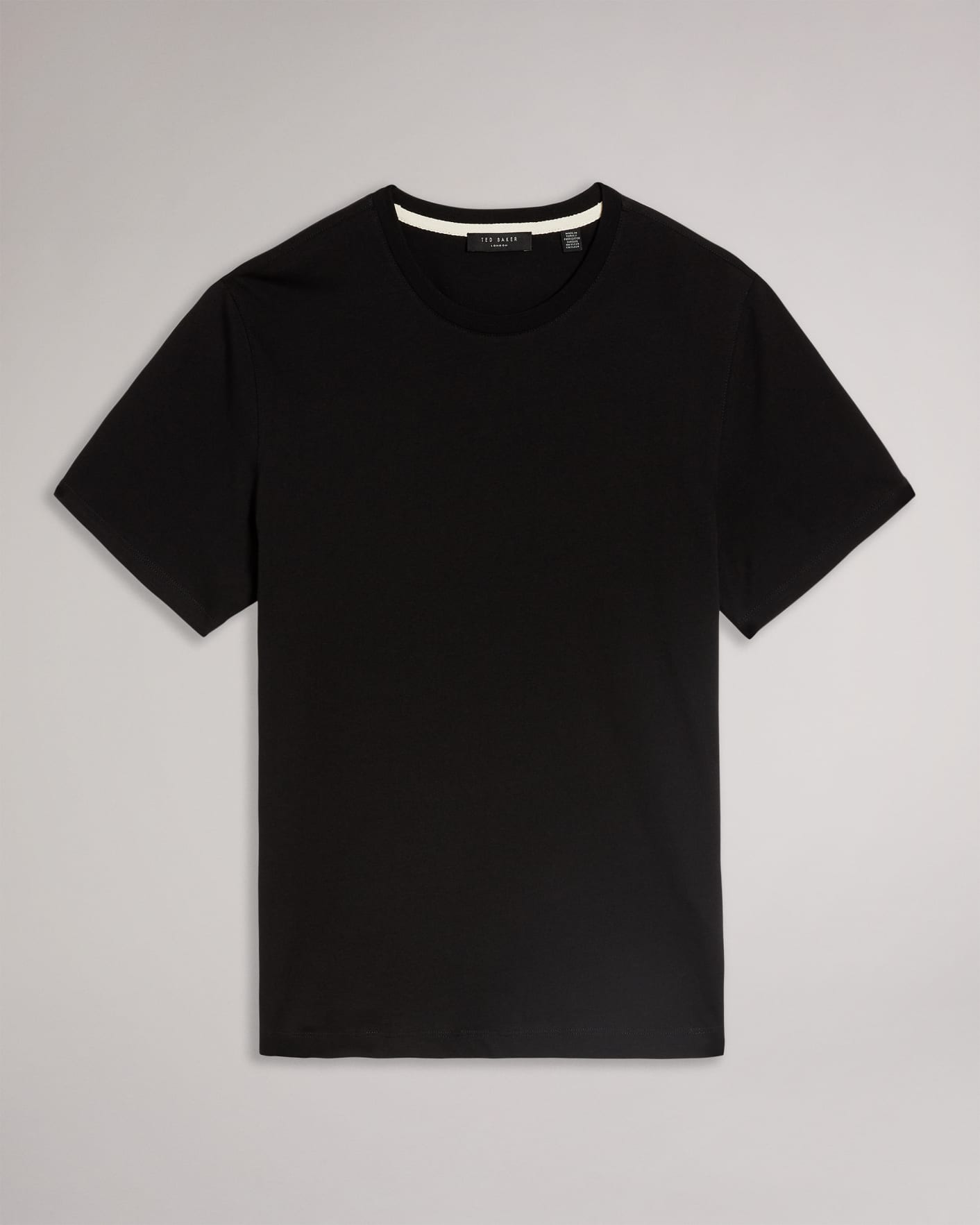 Black Short Sleeve Plain T Shirt Ted Baker