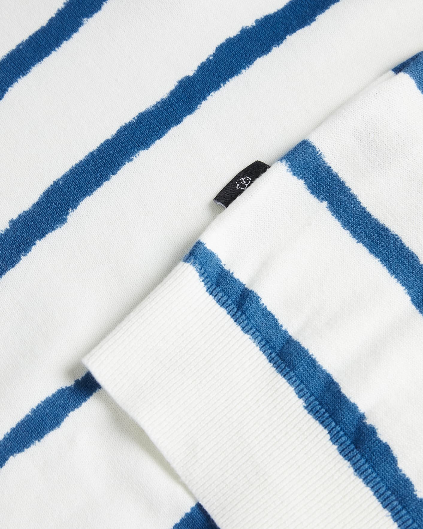 Ecru Painted Stripe Knitted Polo Shirt Ted Baker