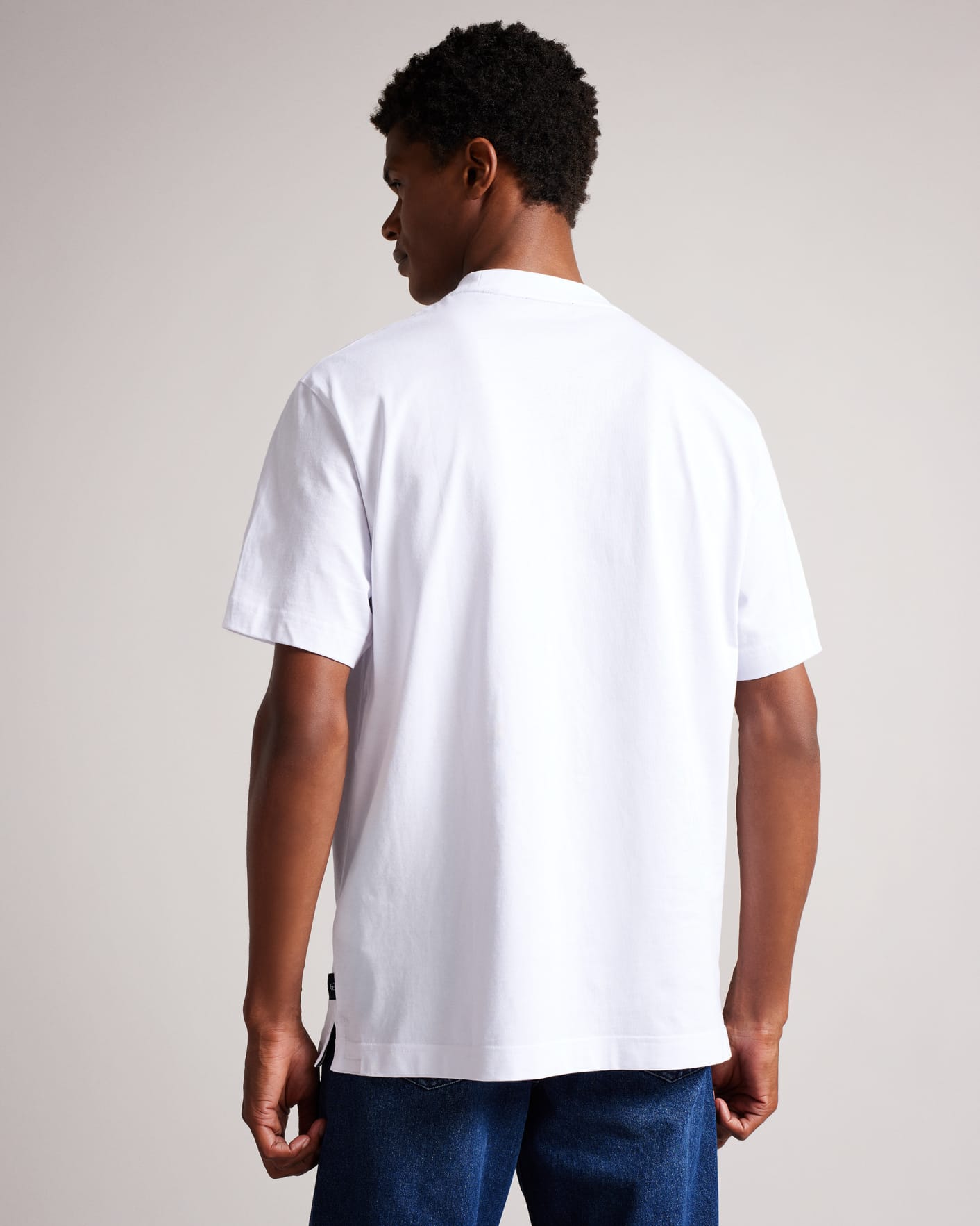 White Short Sleeve Graphic Oversized T-shirt Ted Baker