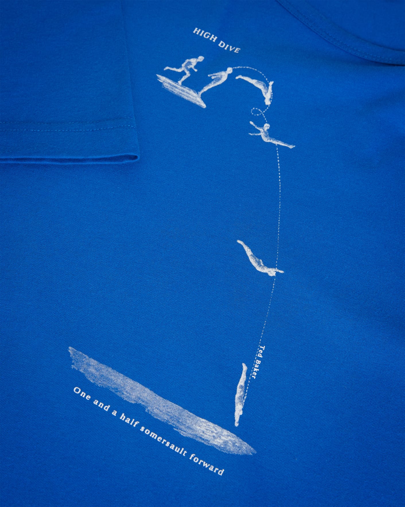 Azul intermedio Camiseta Manga Corta Estampado Gráfico Ted Baker