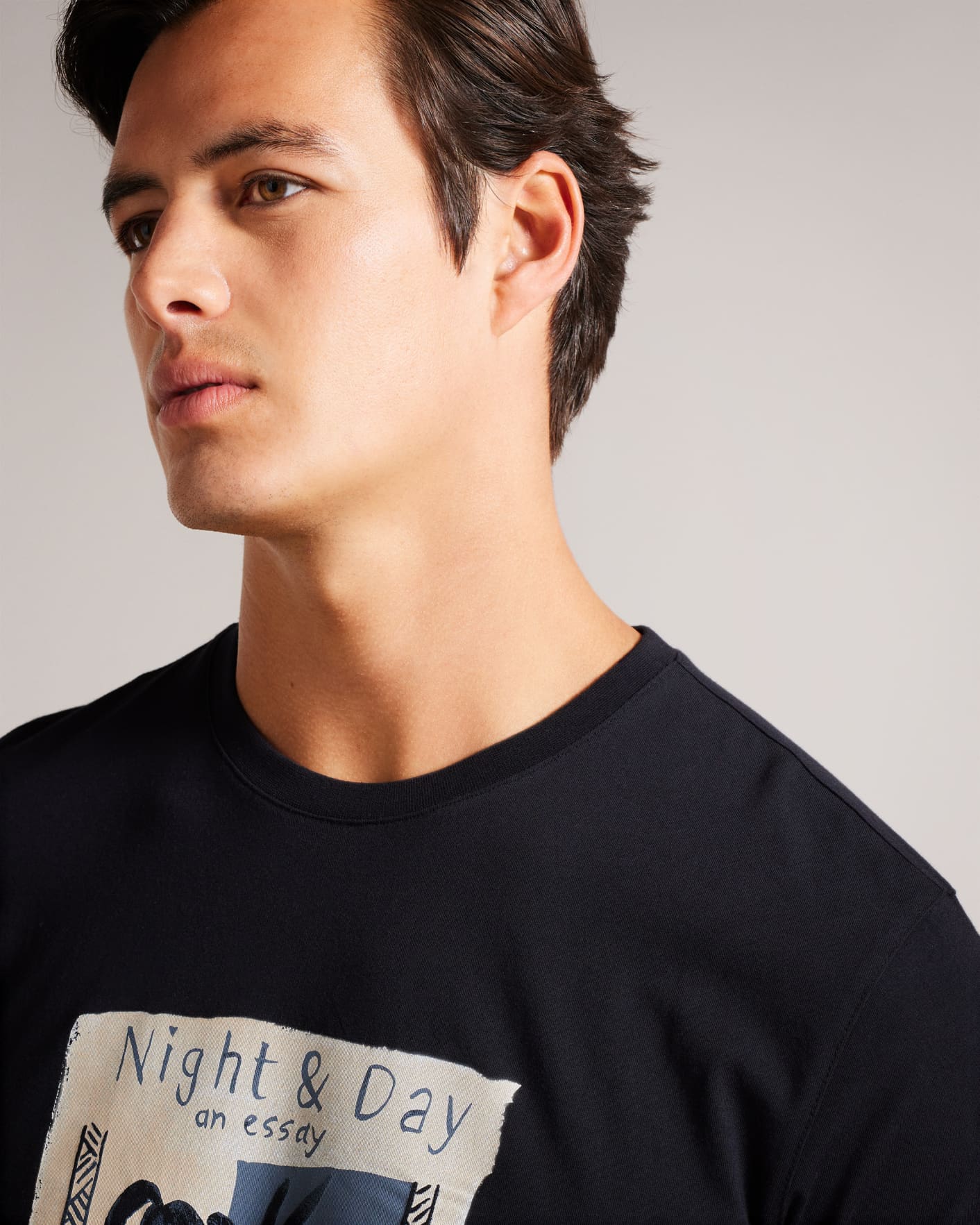Black Graphic Printed T Shirt Ted Baker
