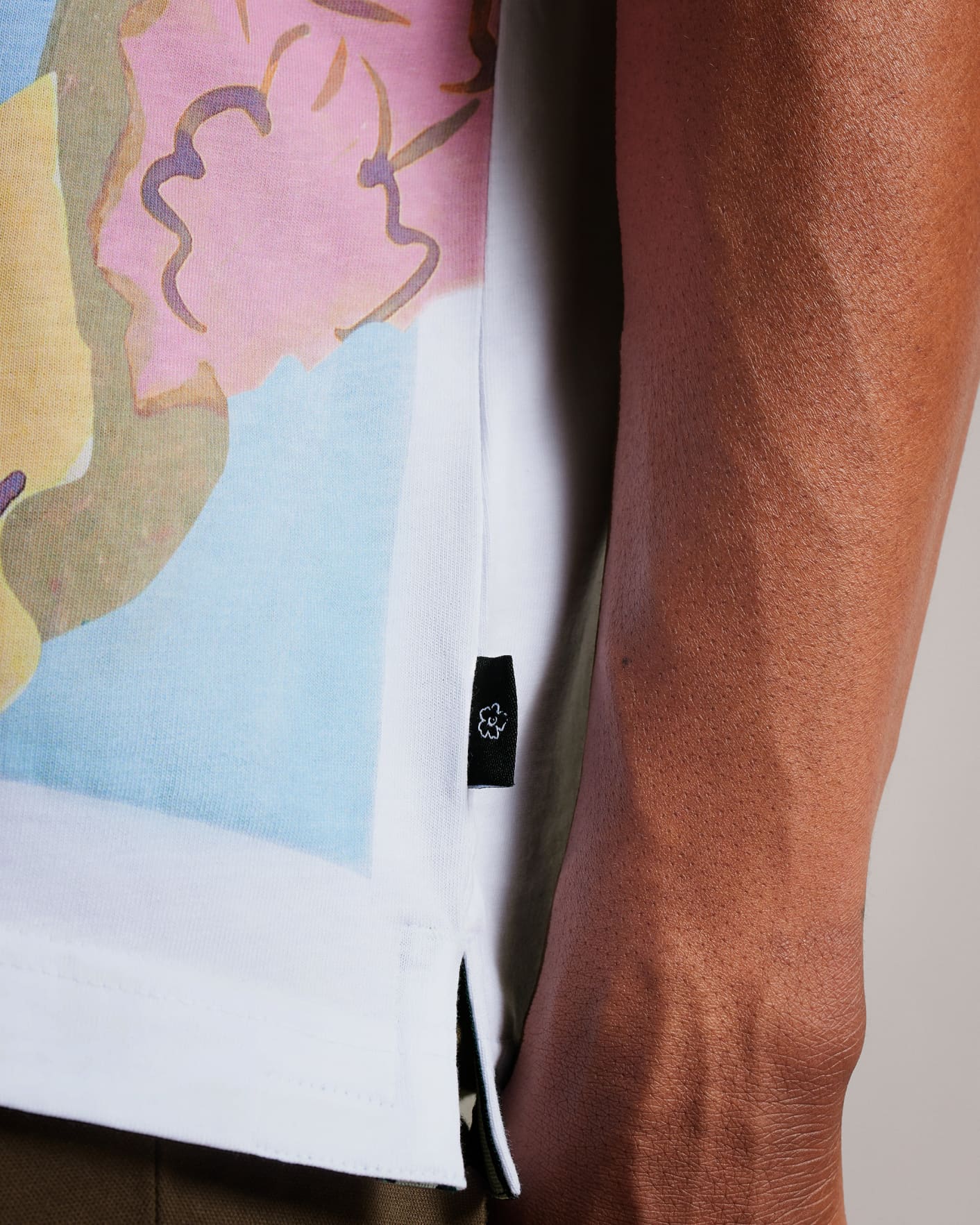 White Printed Graphic Oversized T-Shirt Ted Baker