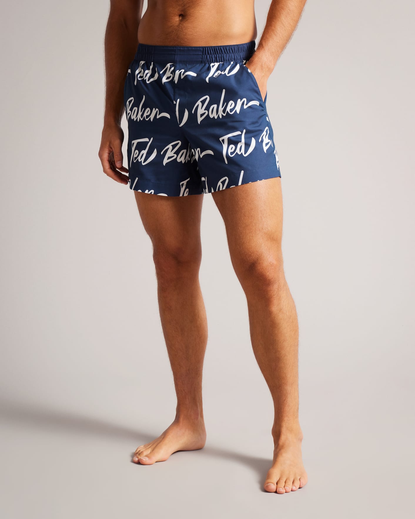 Navy Branded Swim Shorts Ted Baker