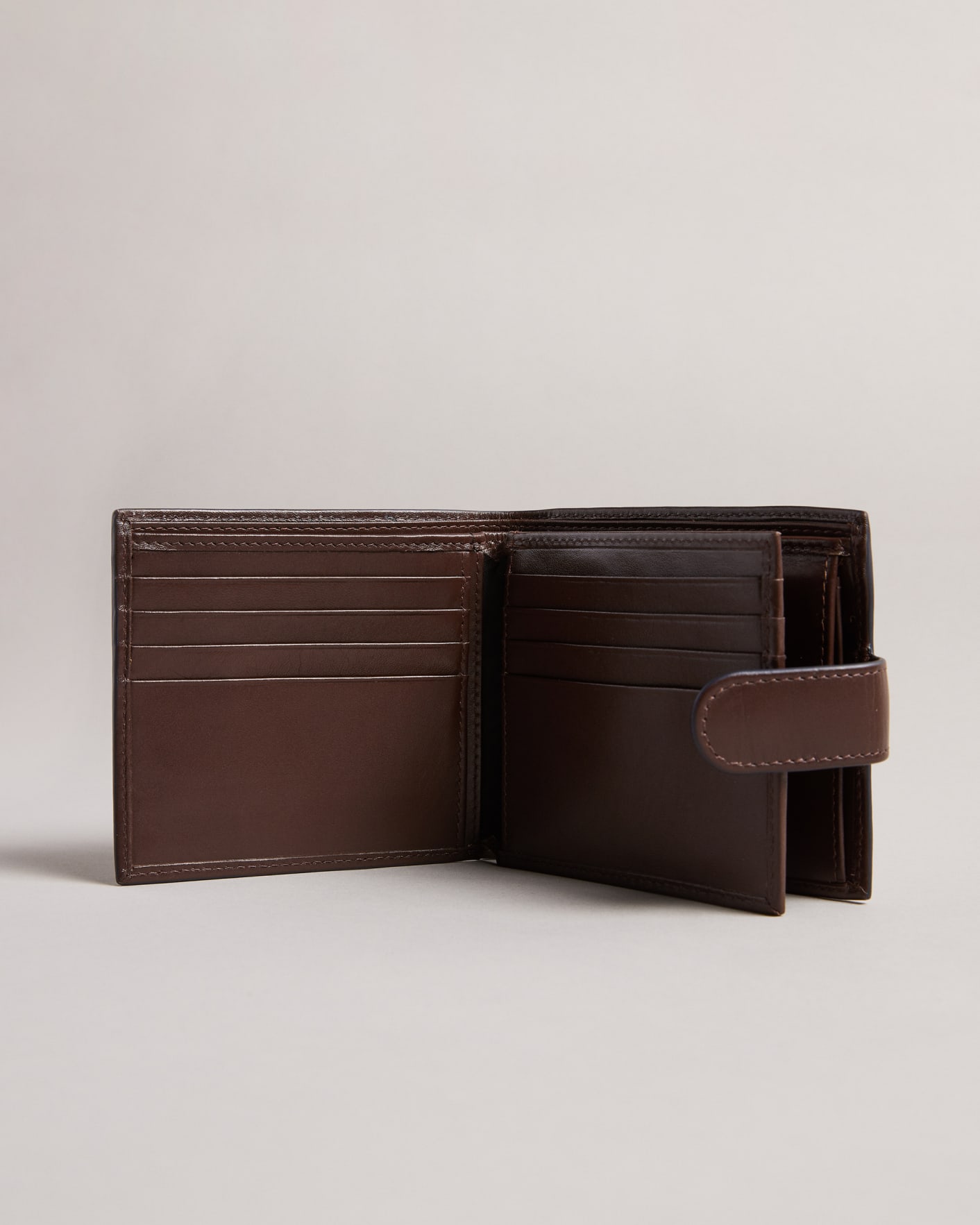 Brown-Chocolate Bifold Wallet Ted Baker
