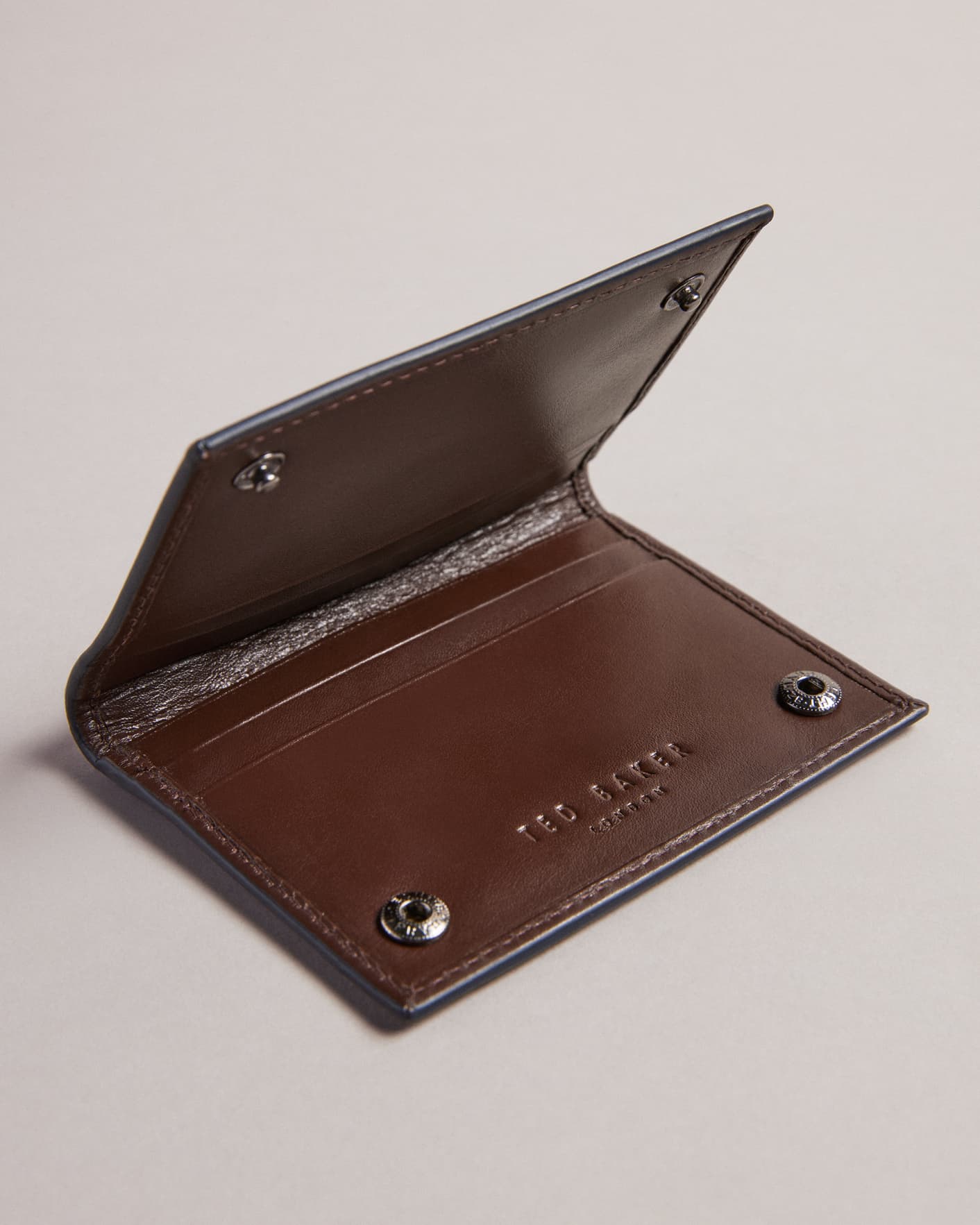 Brown-Chocolate Zipped Cardholder Ted Baker