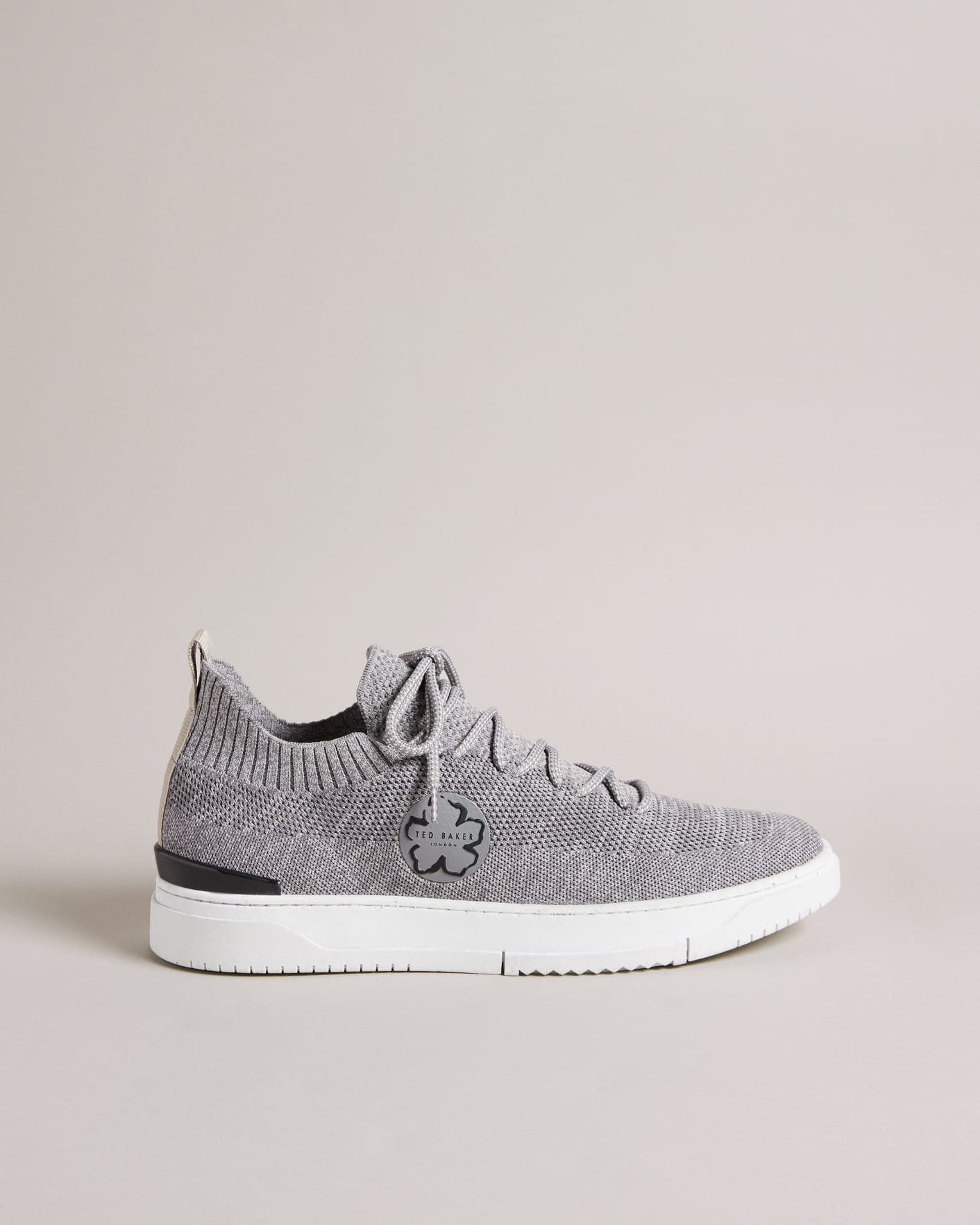 Grey Knitted Marl Low Top Trainers Ted Baker