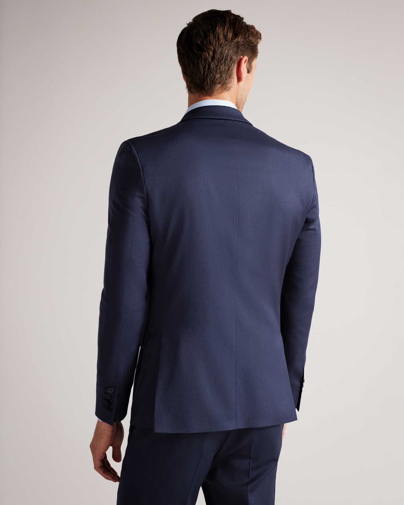 Navy Slim Navy Twill Suit Jacket Ted Baker