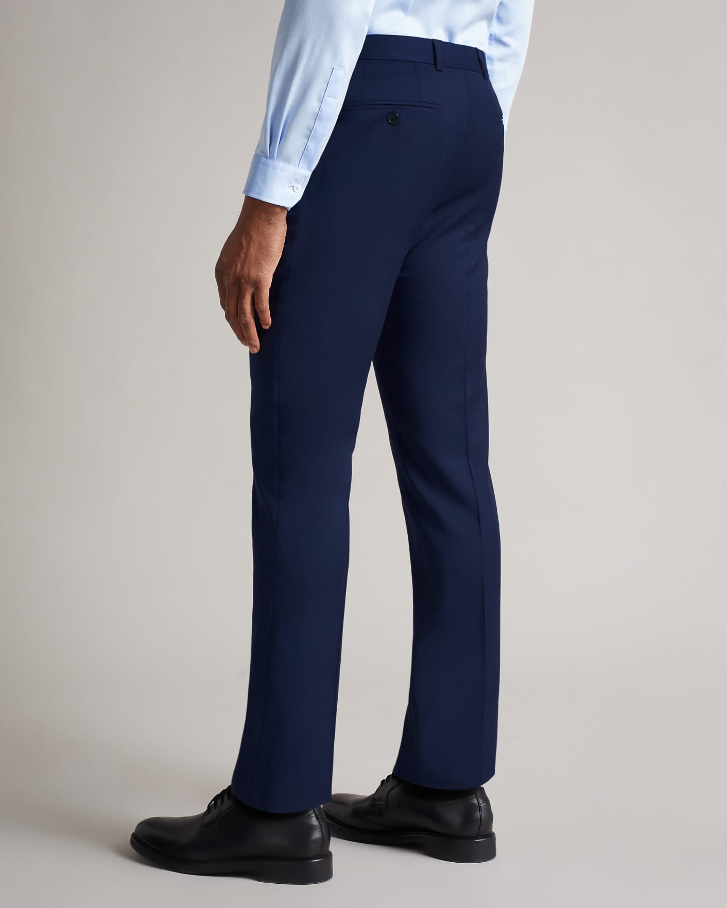 Navy Regular Fit Navy Twill Suit Trousers Ted Baker