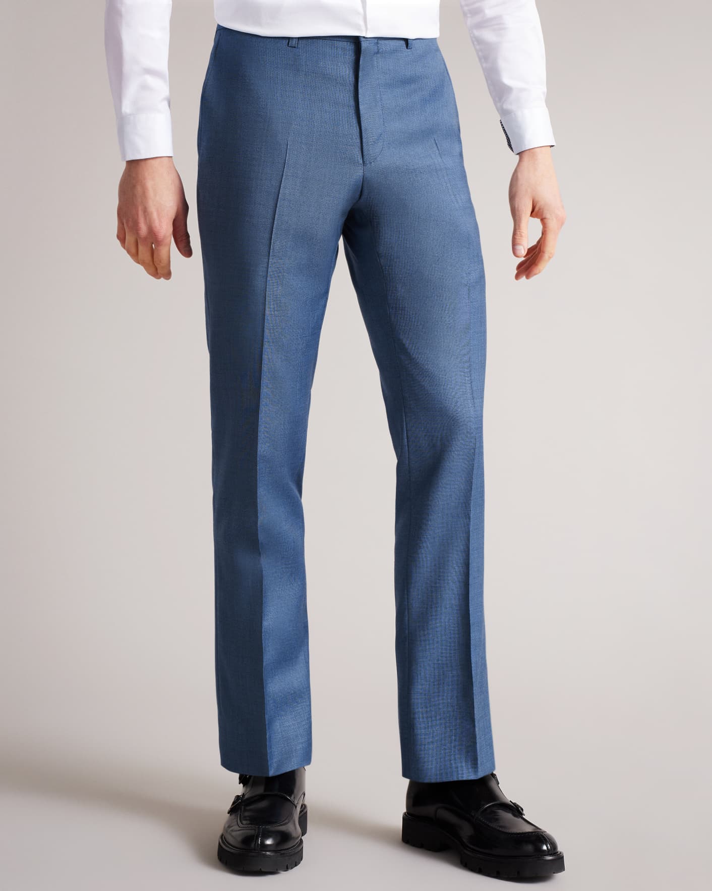 Light Blue Slim Light Blue Suit Trousers Ted Baker