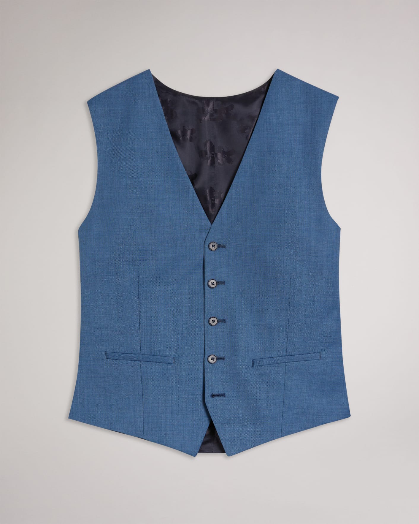 Light Blue Regular Light Blue Suit Waistcoat Ted Baker
