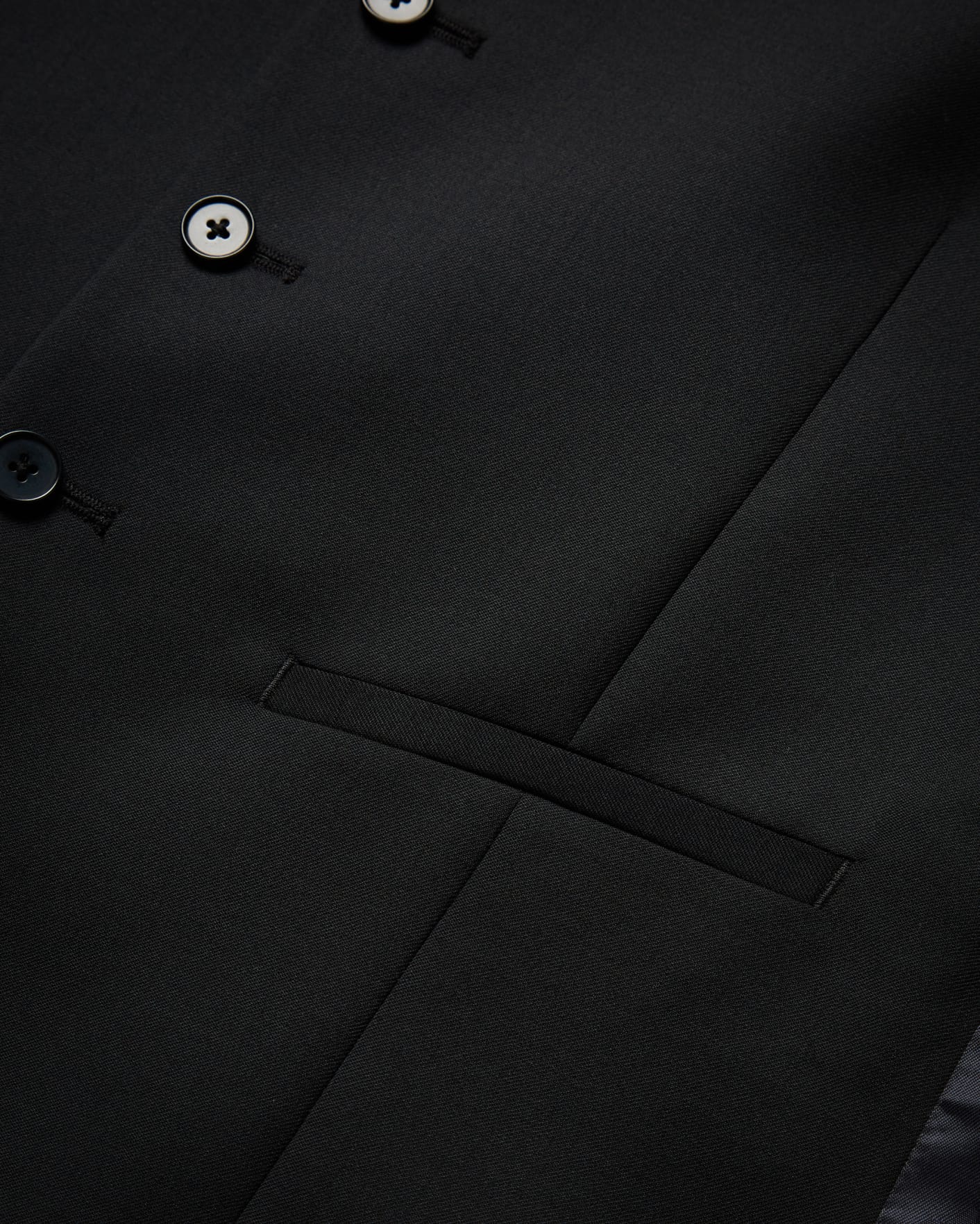 Black Slim Black Twill Suit Waistcoat Ted Baker