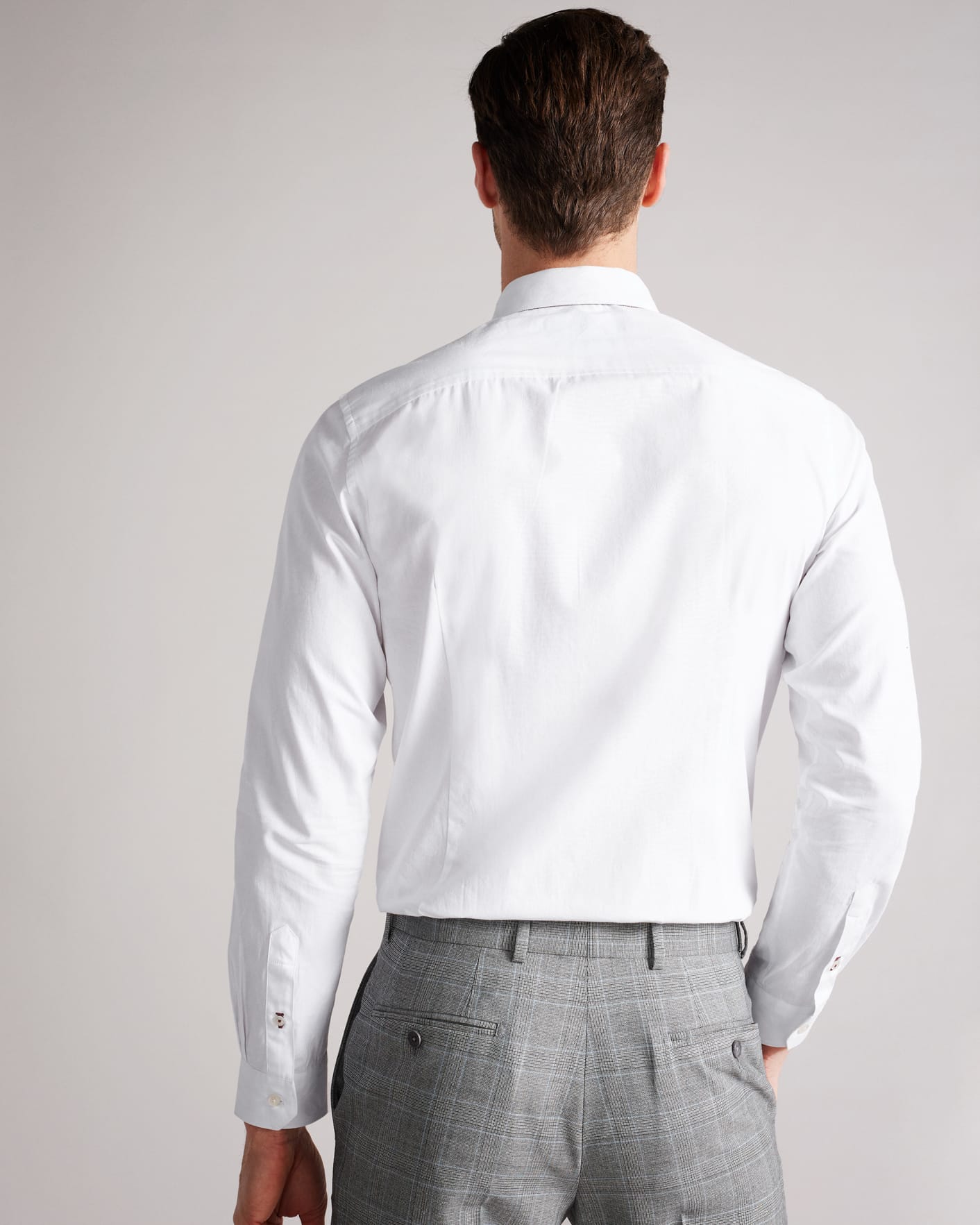 White Long Sleeve Slim Fit Shirt Ted Baker