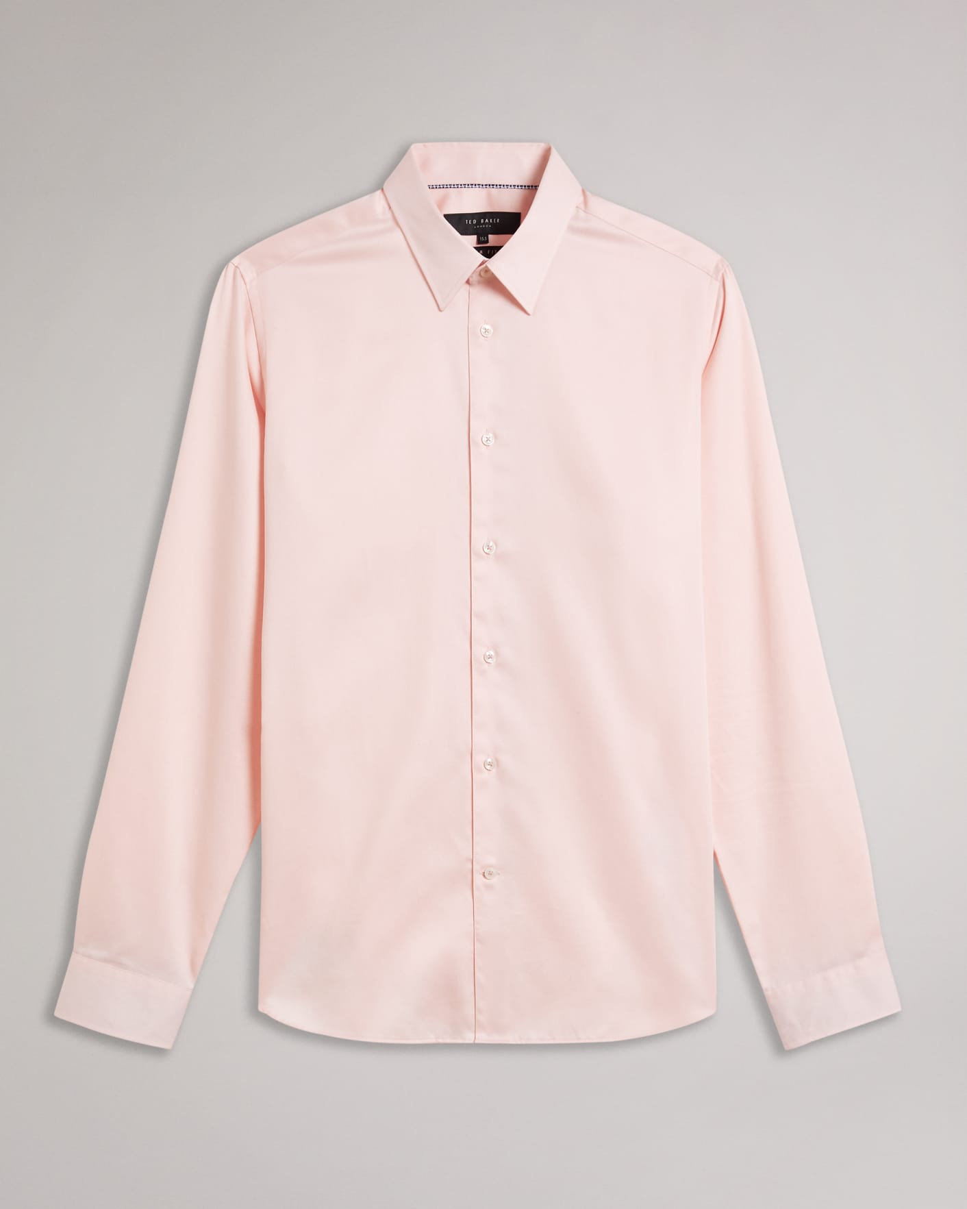 Pale Pink Long Sleeve Slim Fit Shirt Ted Baker