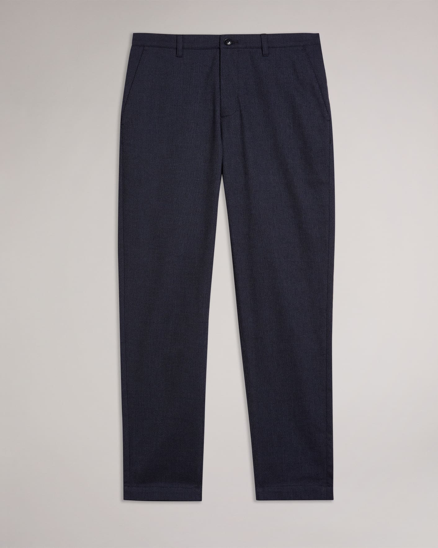 Navy Textured Trousers Ted Baker