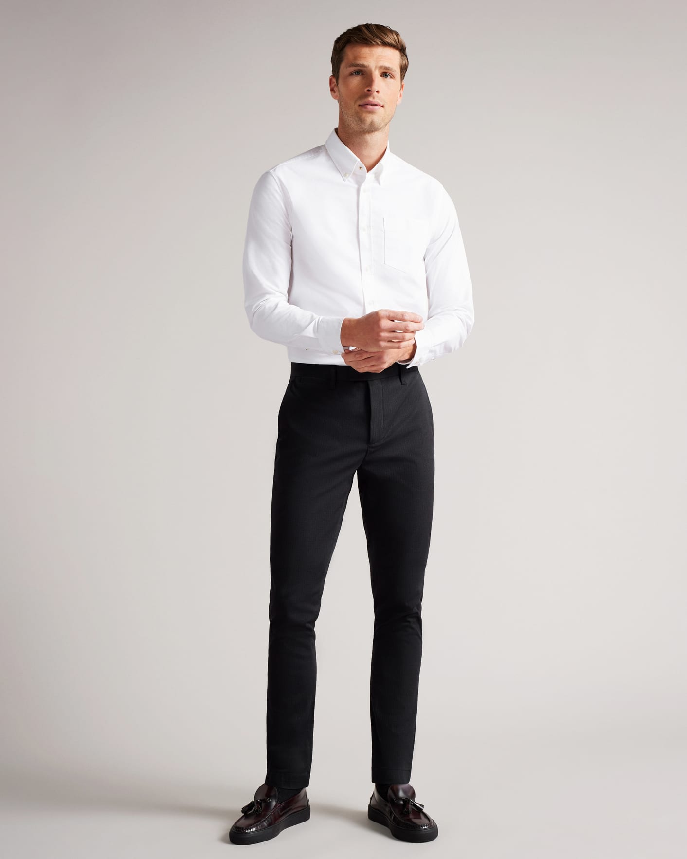 Charcoal Smart Slim Fit Chinos Ted Baker
