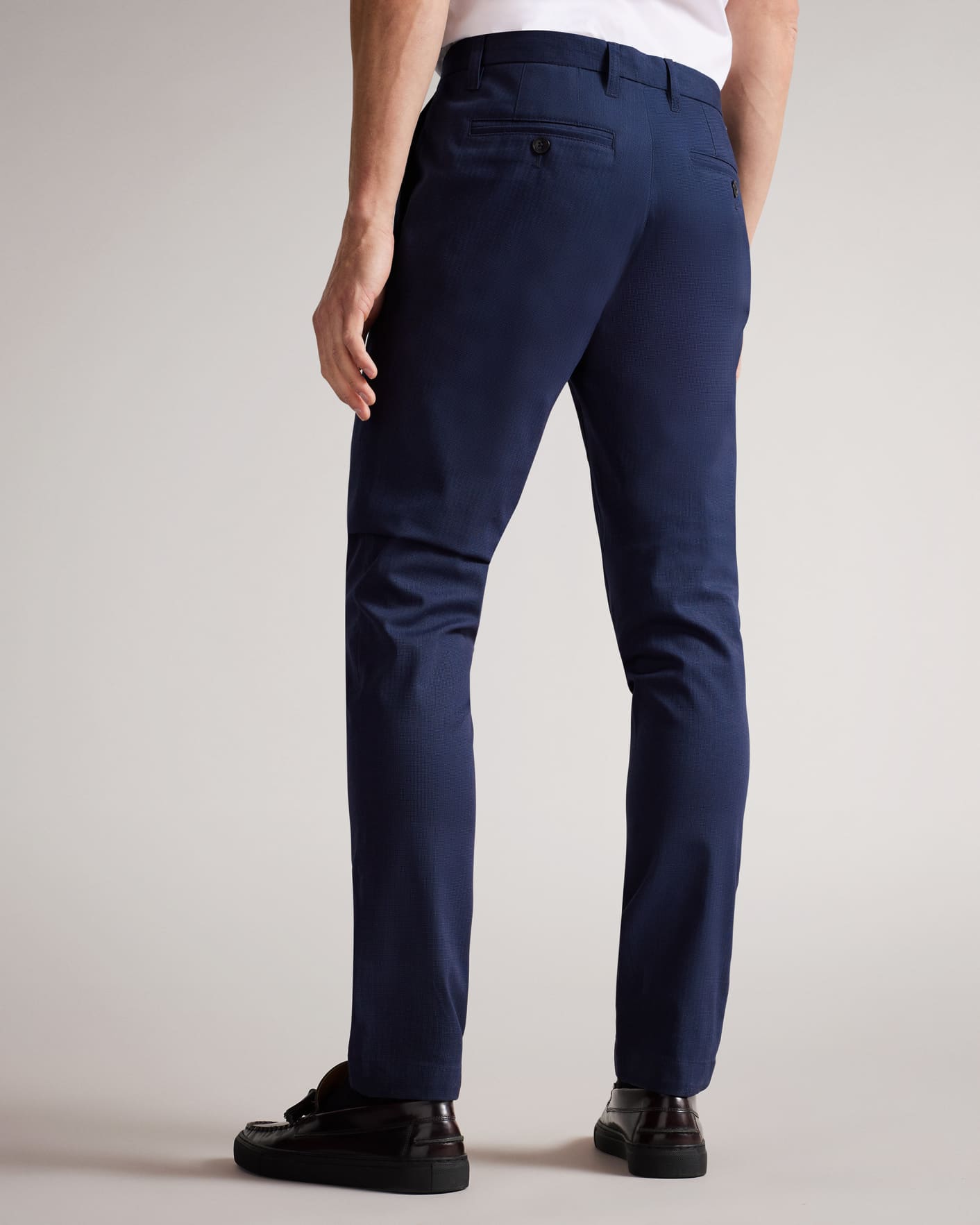Navy Smart Slim Fit Chinos Ted Baker