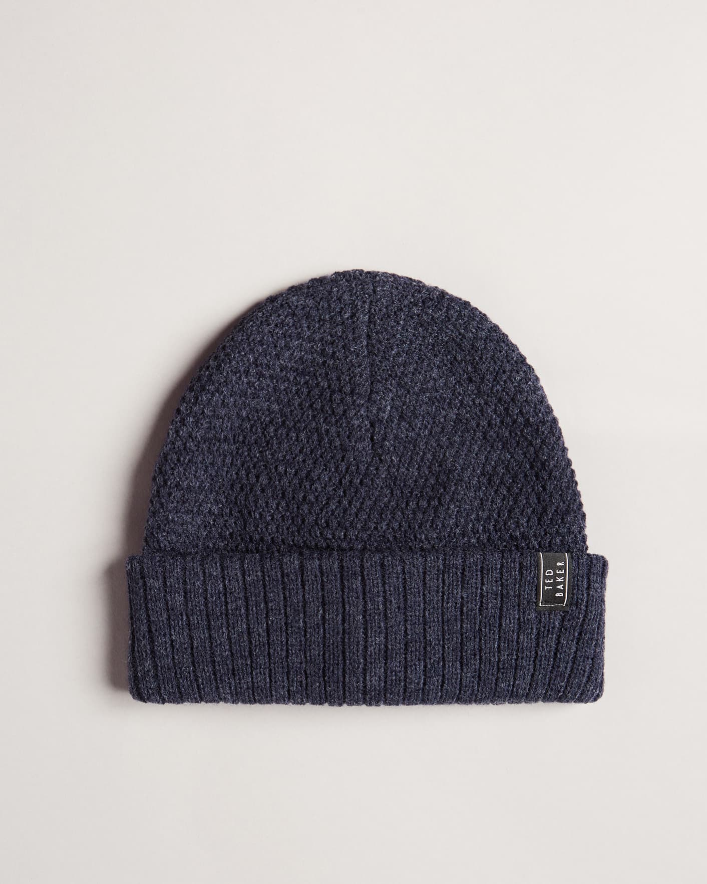 Navy Knitted Beanie Hat Ted Baker