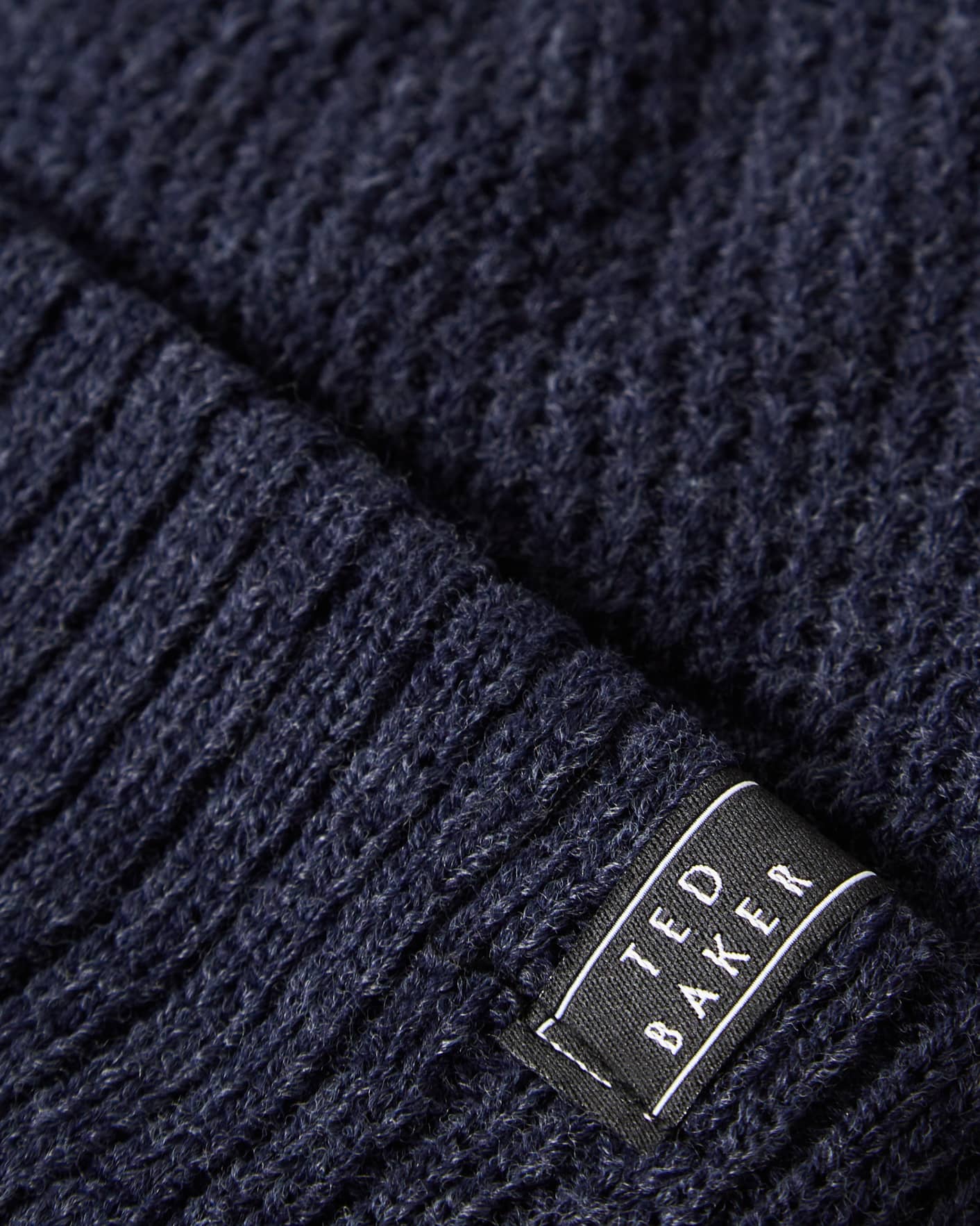 Navy Knitted Beanie Hat Ted Baker