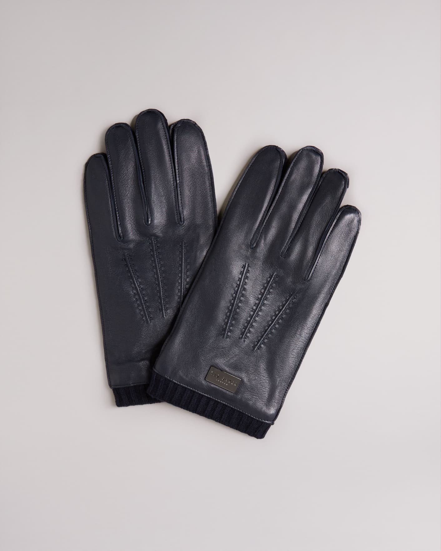 Navy Leather Gloves Ted Baker