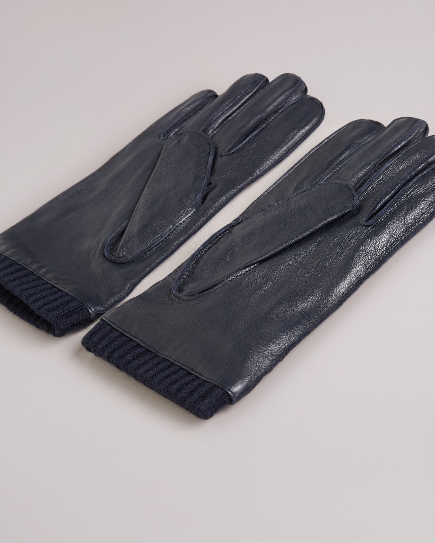 Navy Leather Gloves Ted Baker
