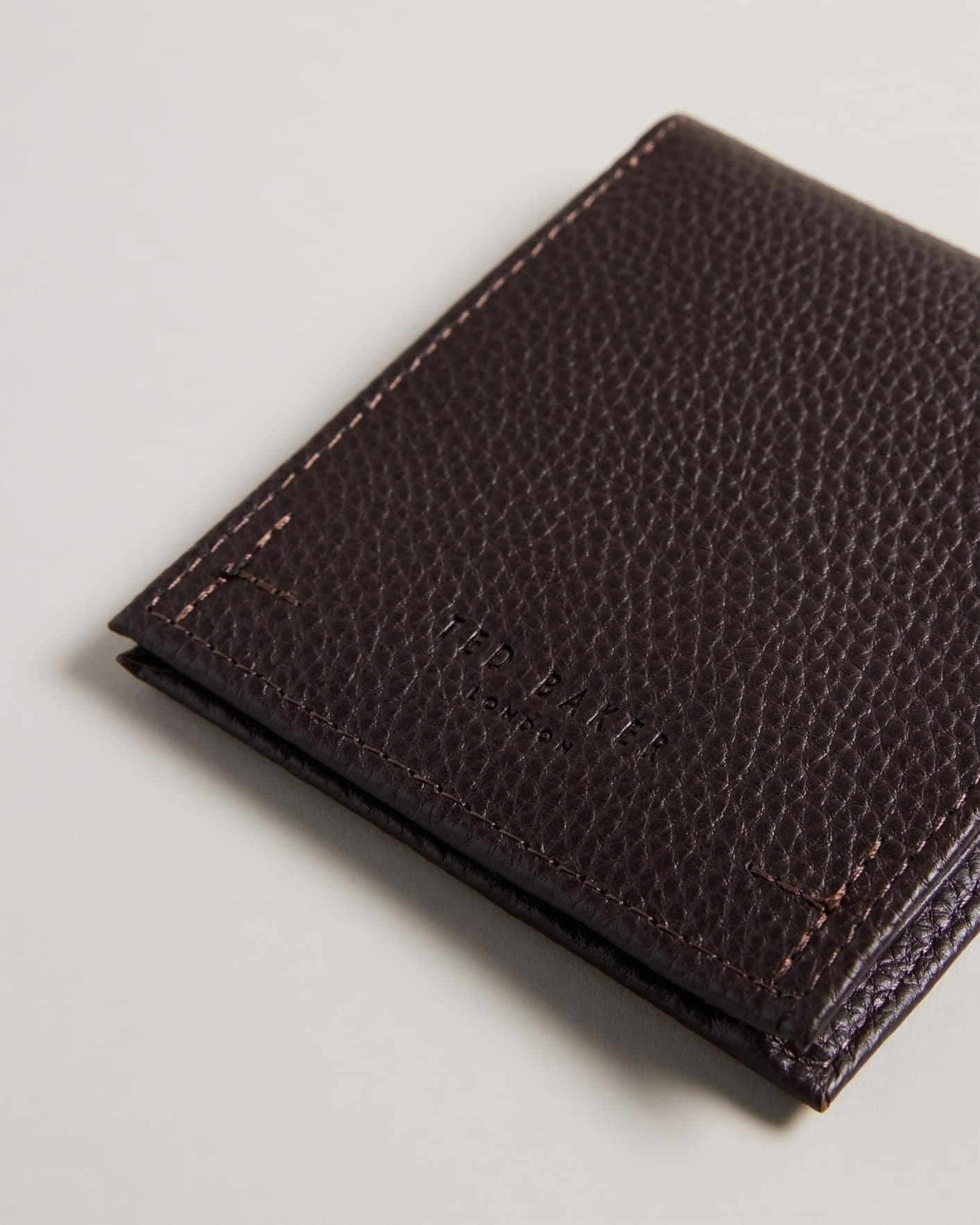 BRN-CHOC Leather Bifold Wallet Ted Baker