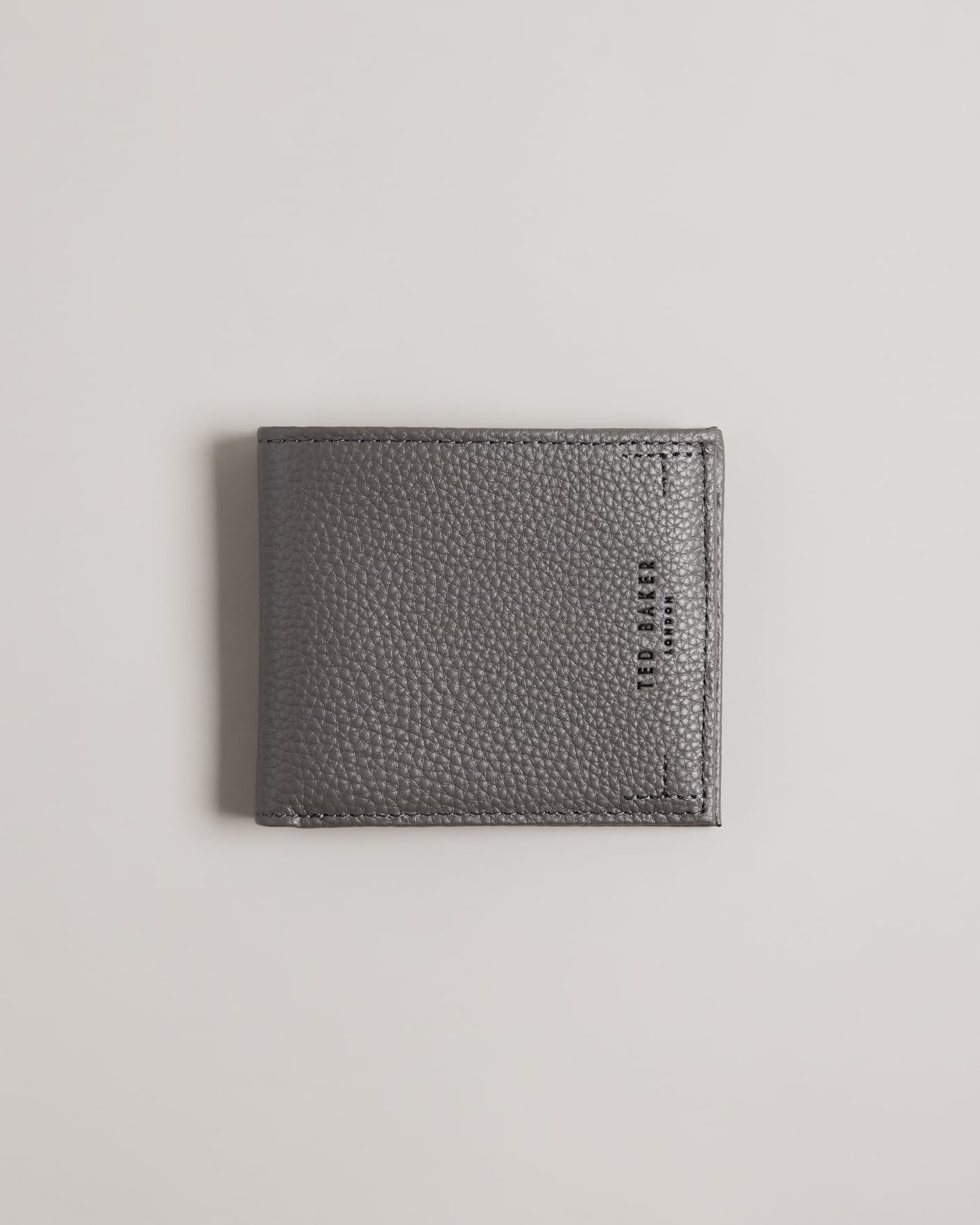 Gray Leather Bifold Wallet Ted Baker