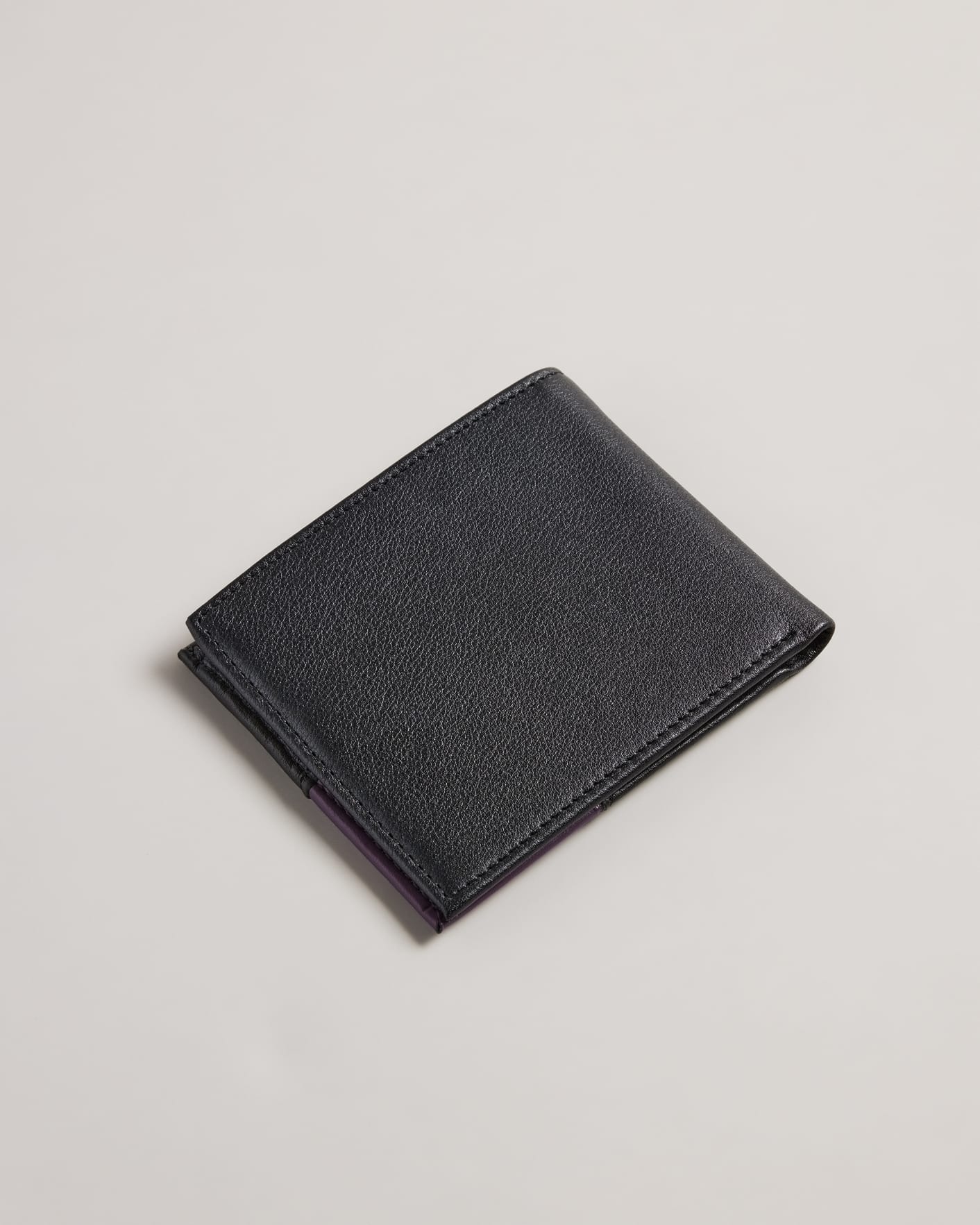 Black Leather Bifold Wallet Ted Baker