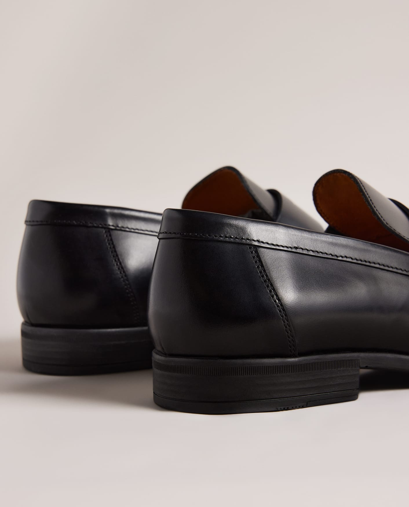 Black Leather Loafers Ted Baker