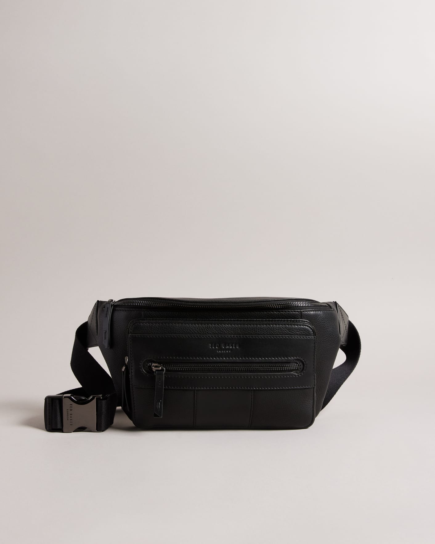 Black Pebble Leather Bumbag Ted Baker